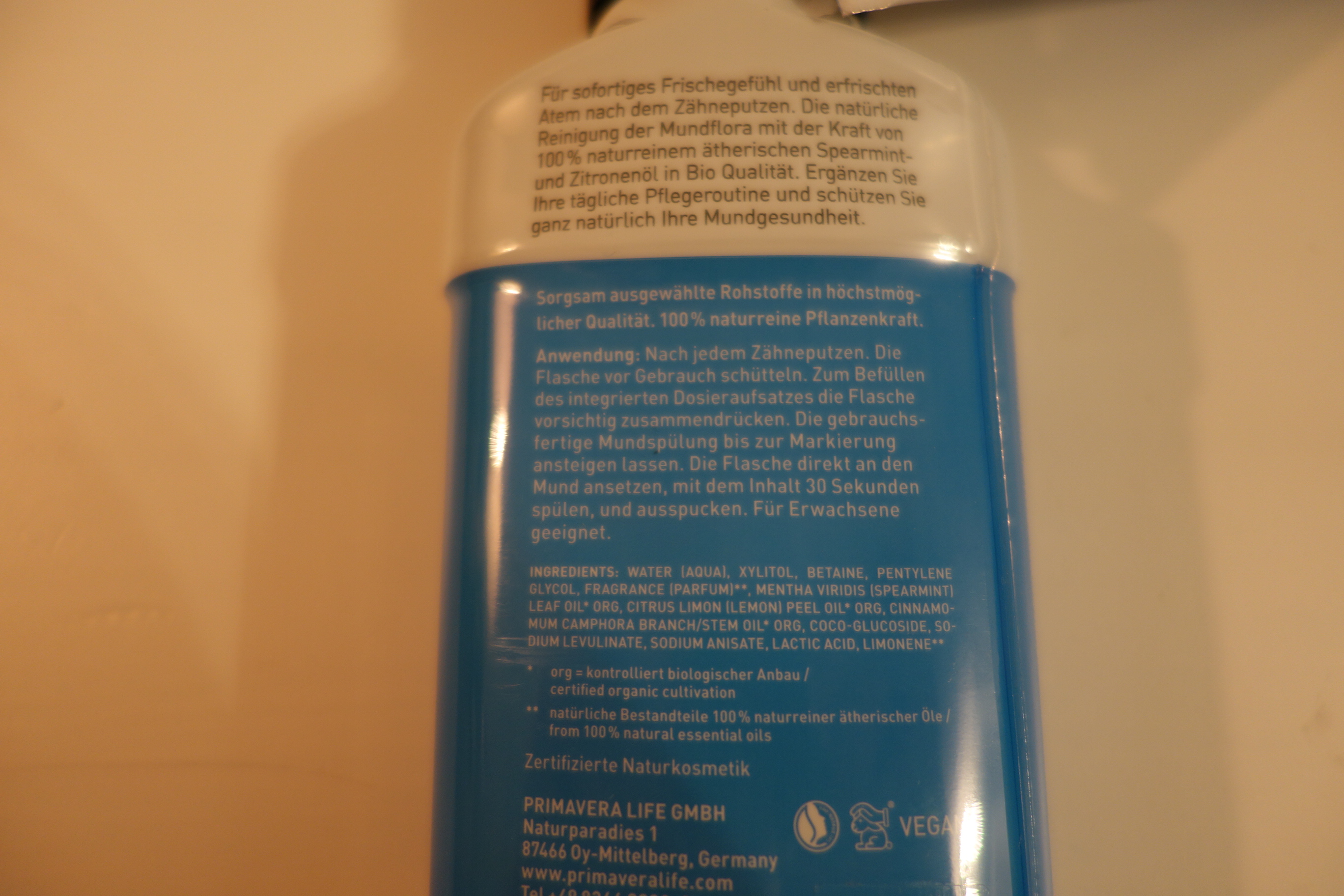 Primavera mundwohl Mundspülung 250ml