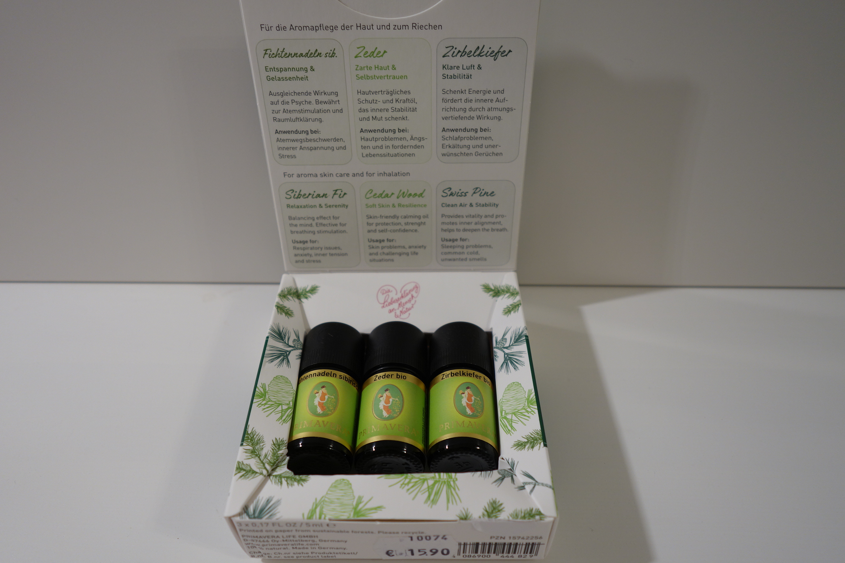 PRIMAVERA-SET Duftende Waldkraft ätherische Öle