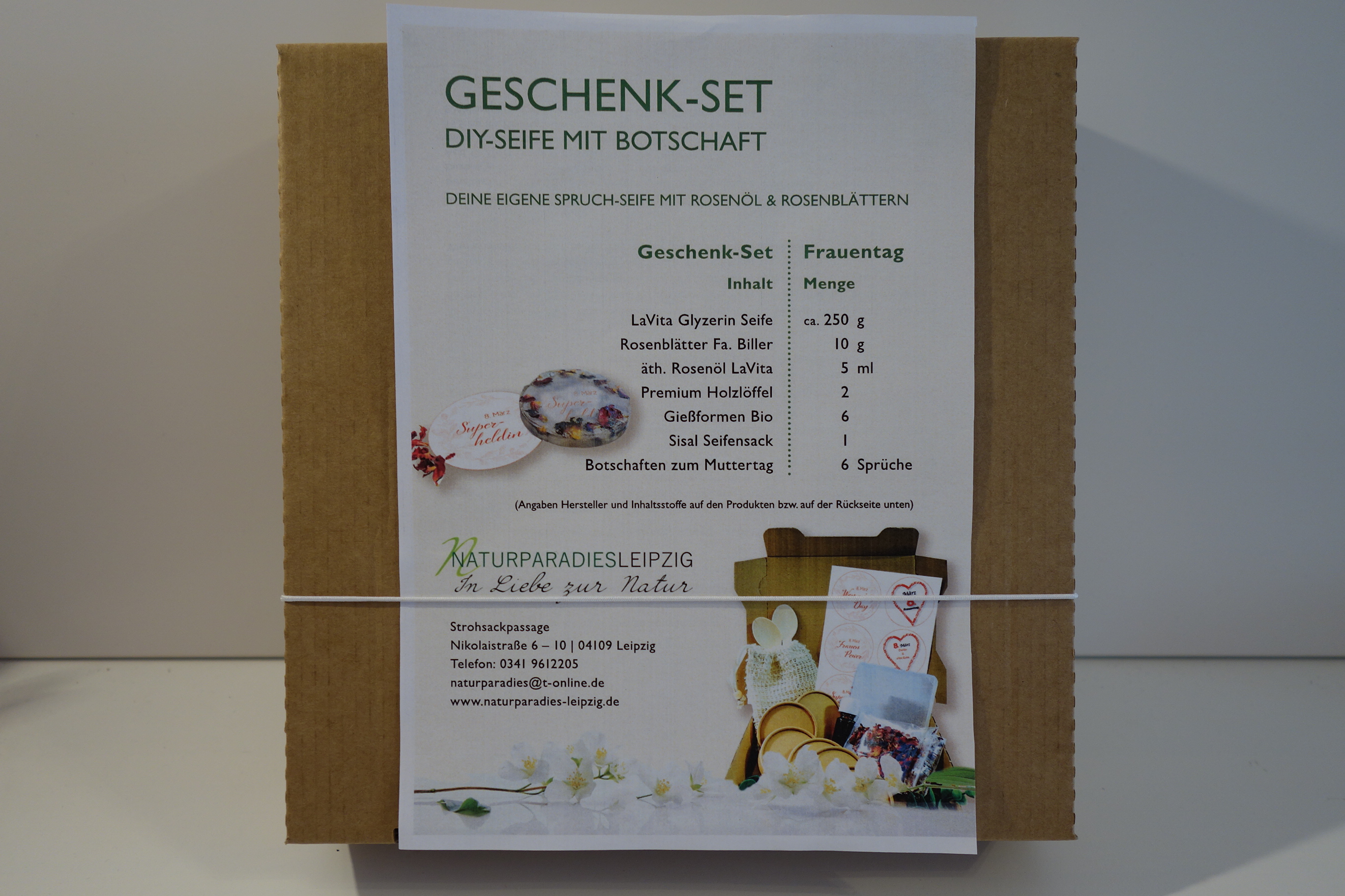 DIY-SEIFE MIT BOTSCHAFT FRAUENTAG GESCHENK-SET