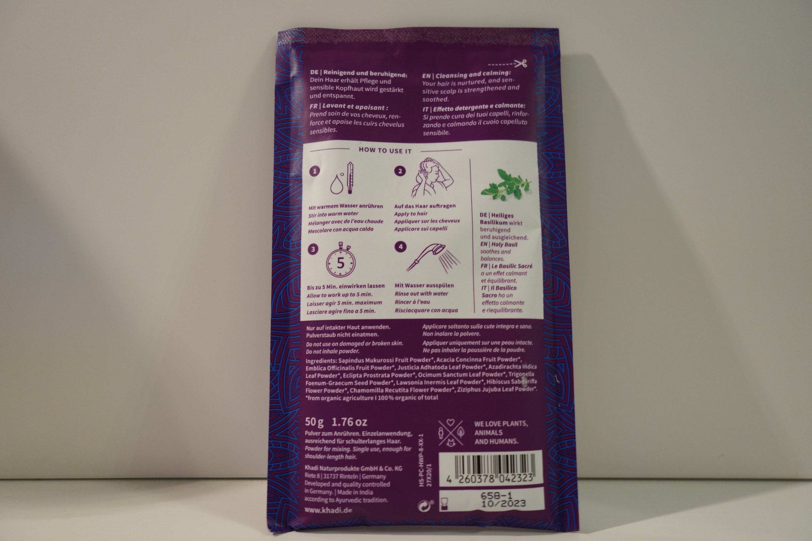 AYURVEDISCHES PULVER SHAMPOO SENSITIVE HERBAL khadi