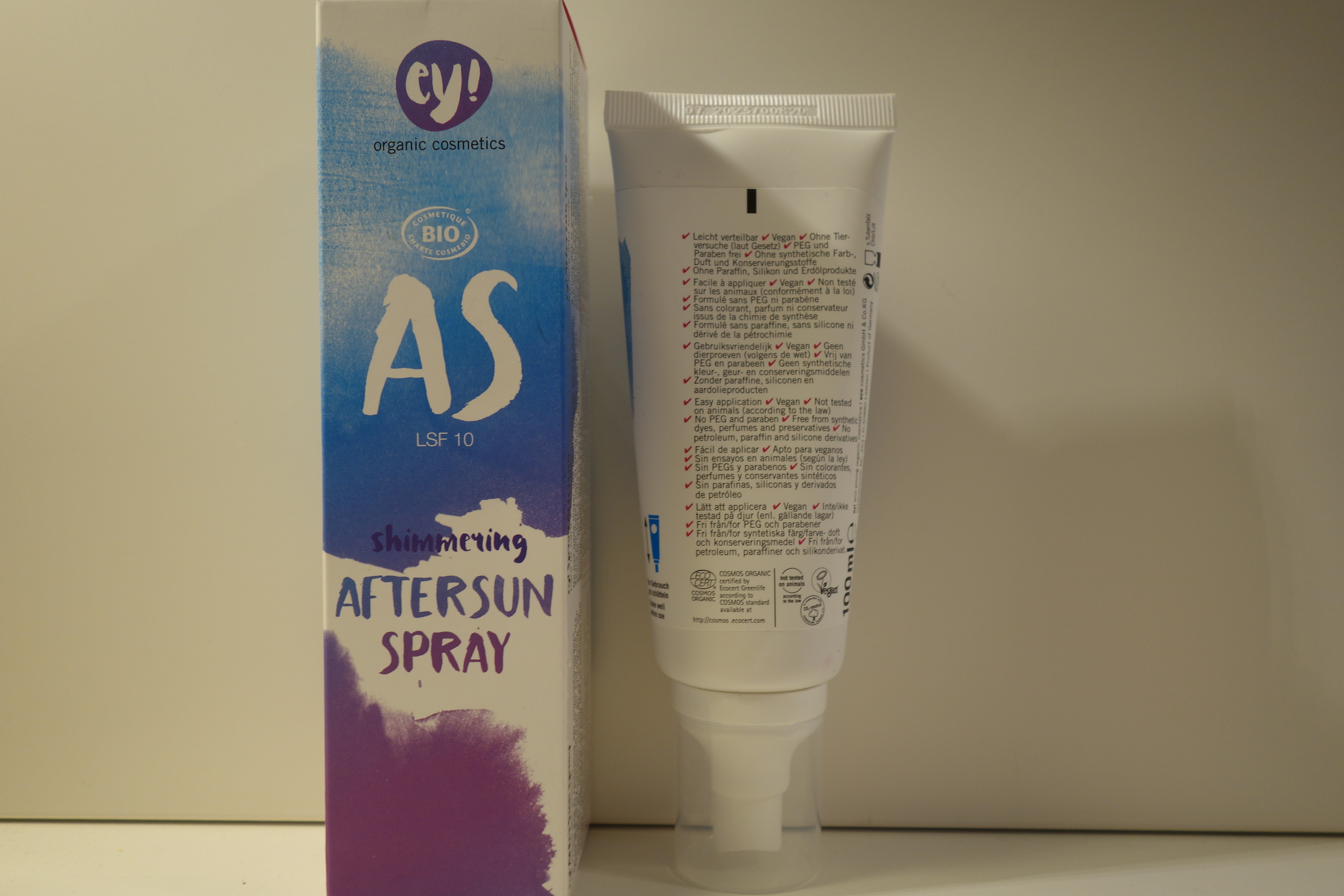 ey! organic cosmetics Aftersunspray shimmering 100ml