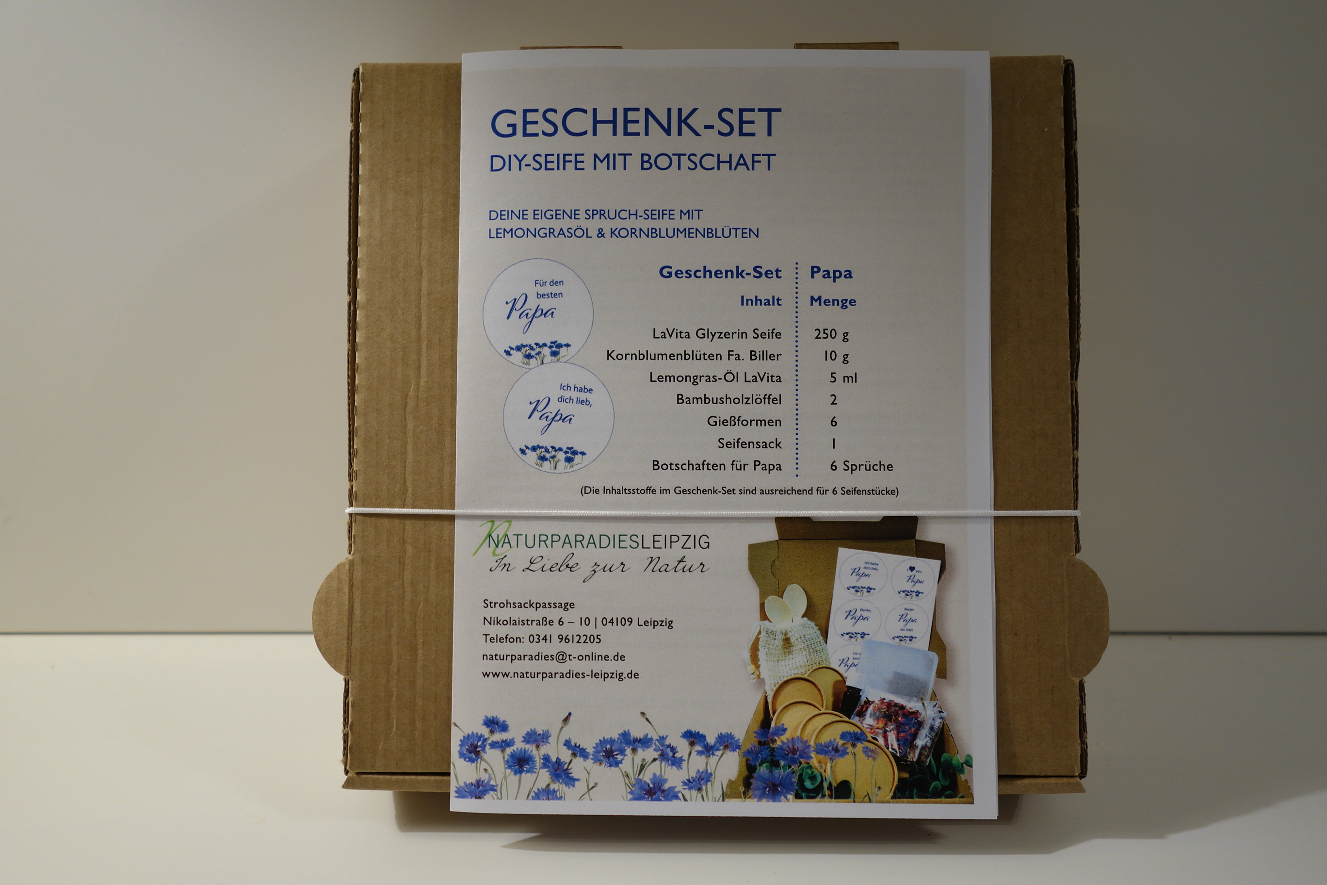 DIY-SEIFE MIT BOTSCHAFT PAPA GESCHENK-SET