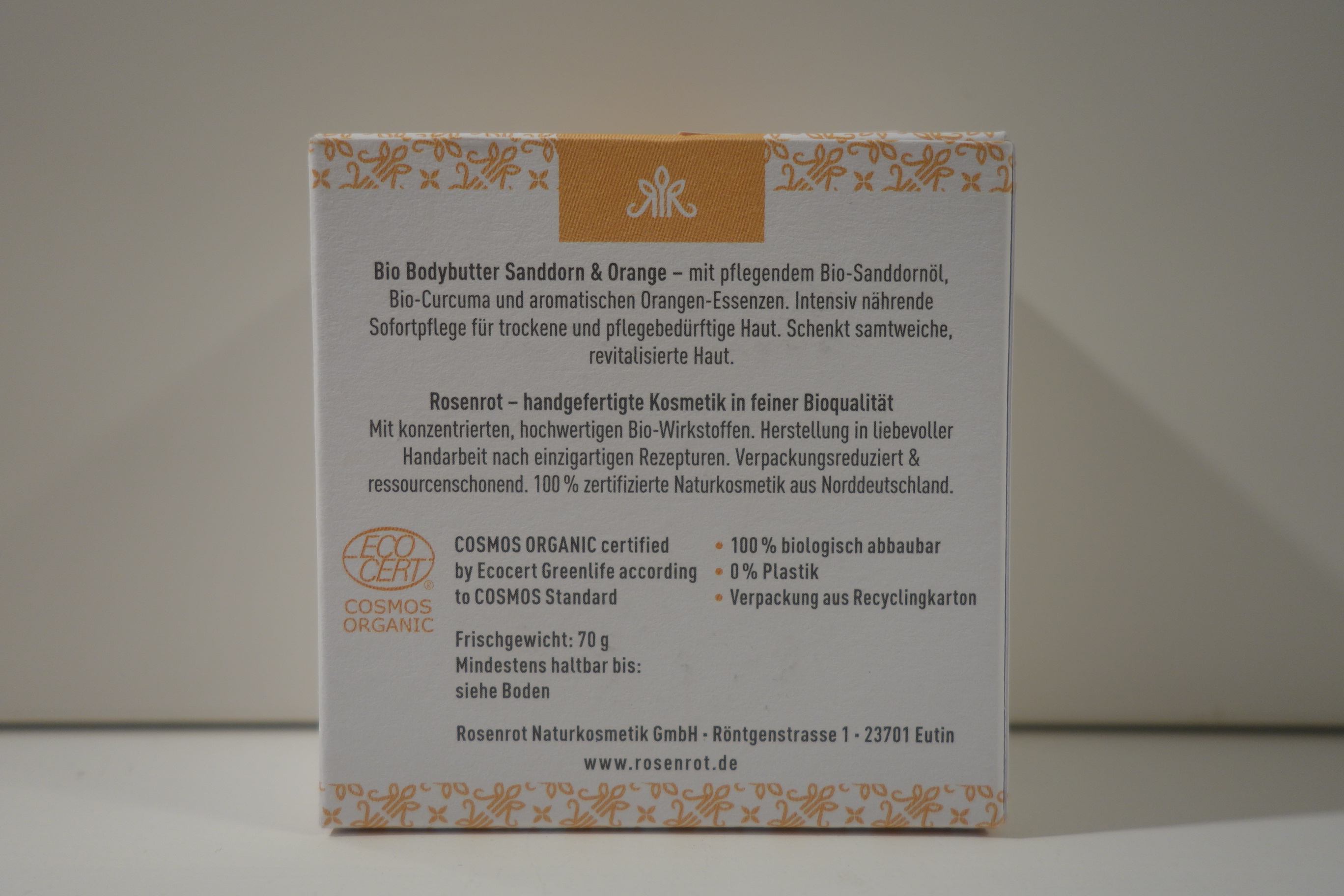 Rosenrot Bio Bodybutter Sandorn & Orange 70g