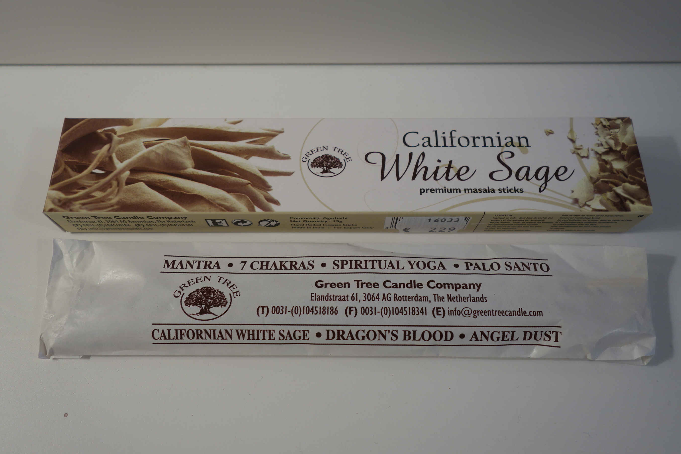 Californian White Sage premium masala Räucherstäbchen 15g