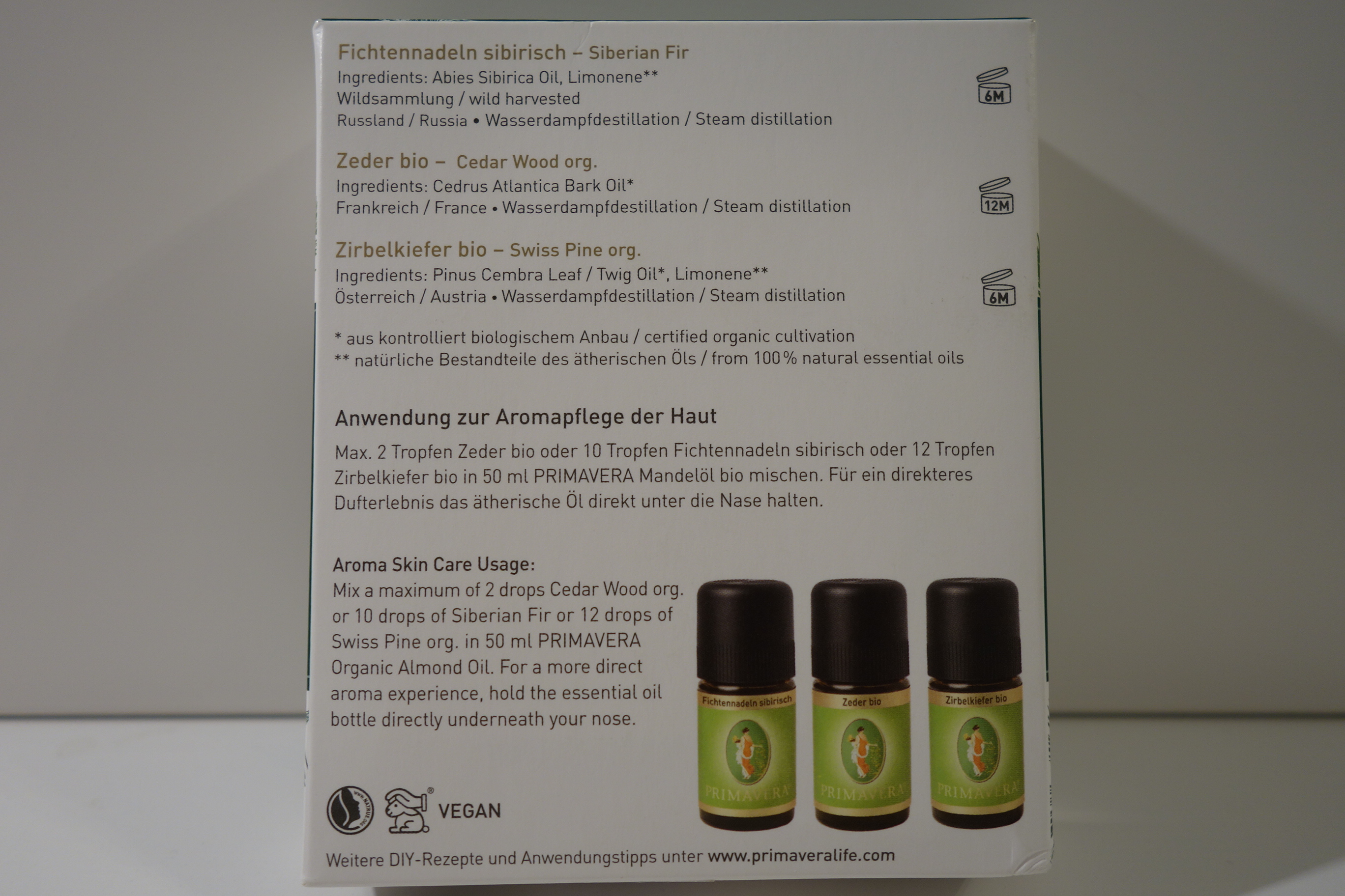 PRIMAVERA-SET Duftende Waldkraft ätherische Öle
