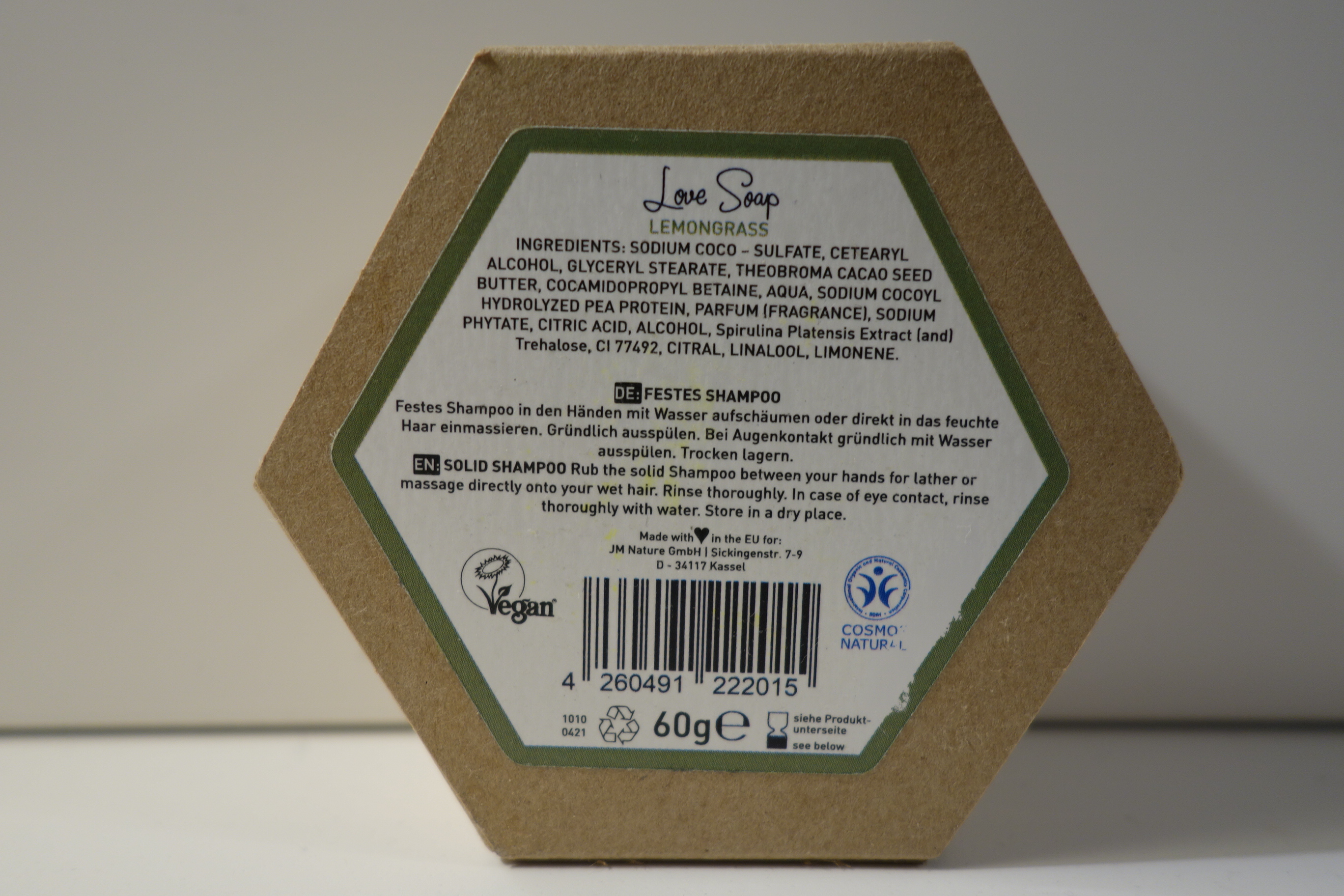 Ben & Anna Love Soap Shampoo Lemongrass 60g