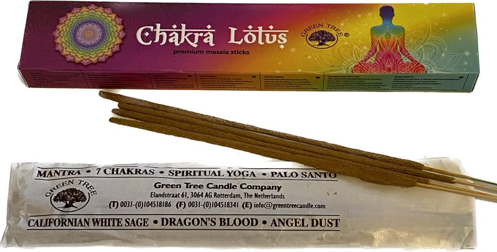 Green Tree Räucherstäbchen Chakra Lotus 15g