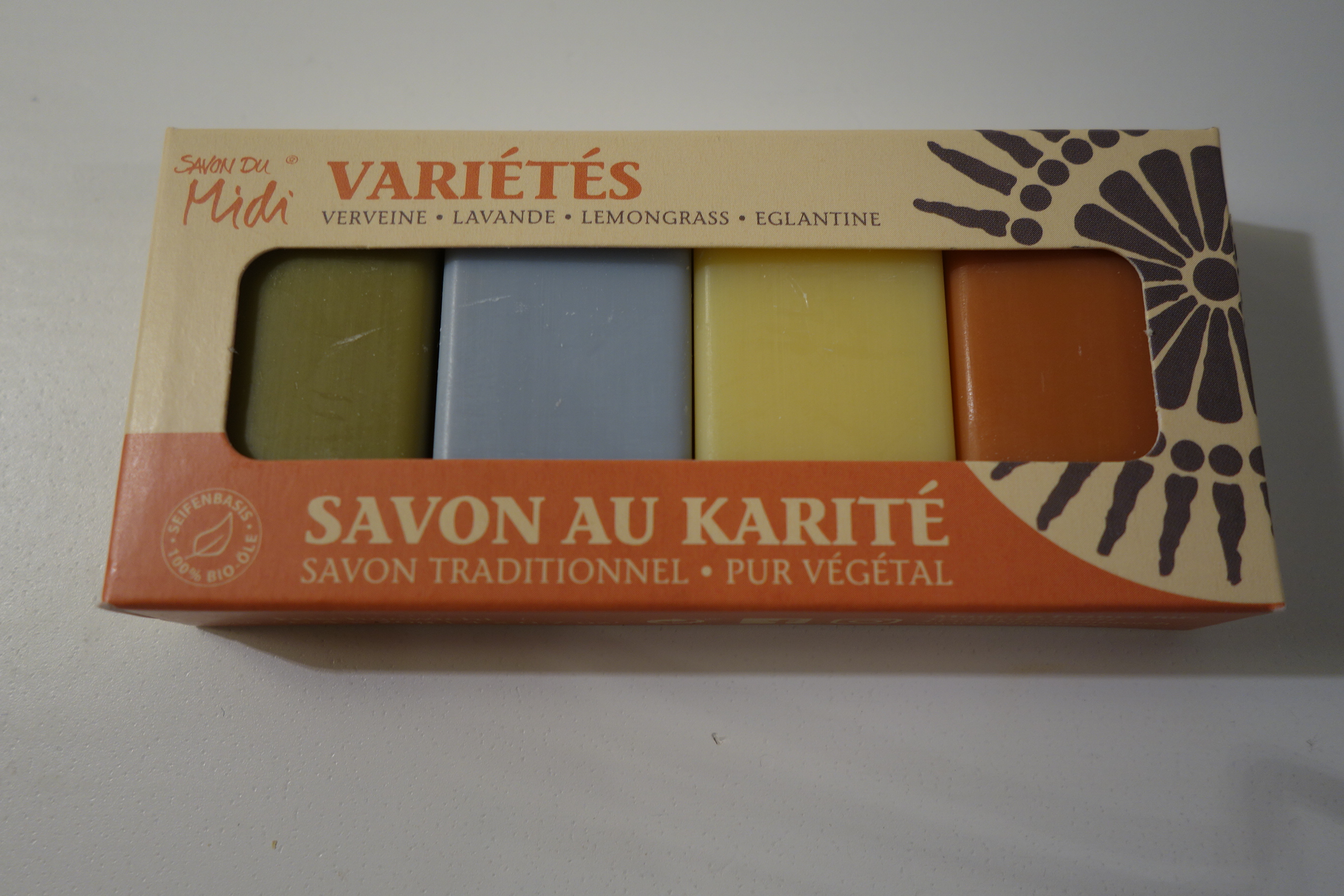 SAVON DU MIDI  Karité Gästeseifen Variétés 4x20gr