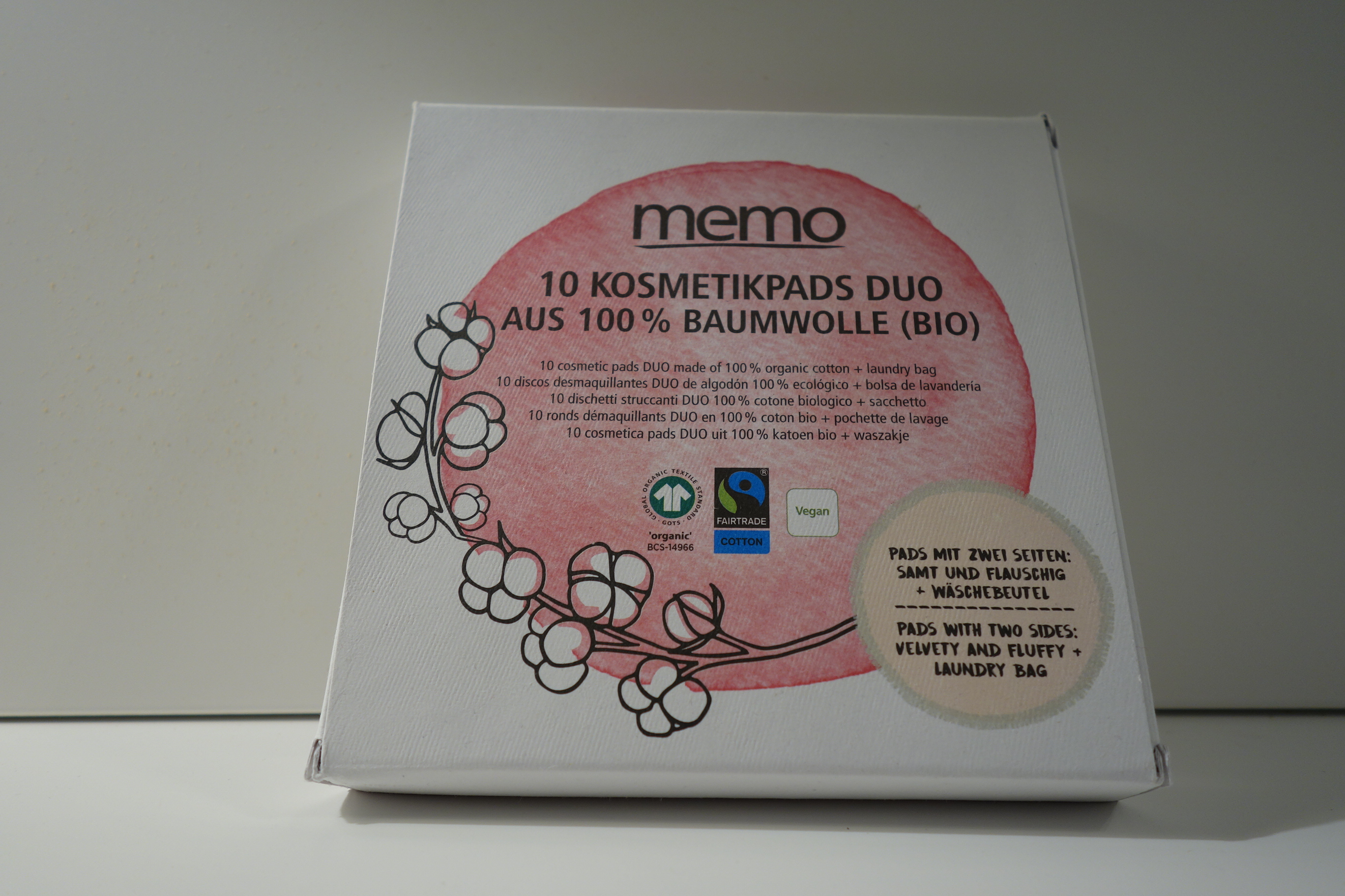 10 runde Kosmetikspads Duo 100% Bio