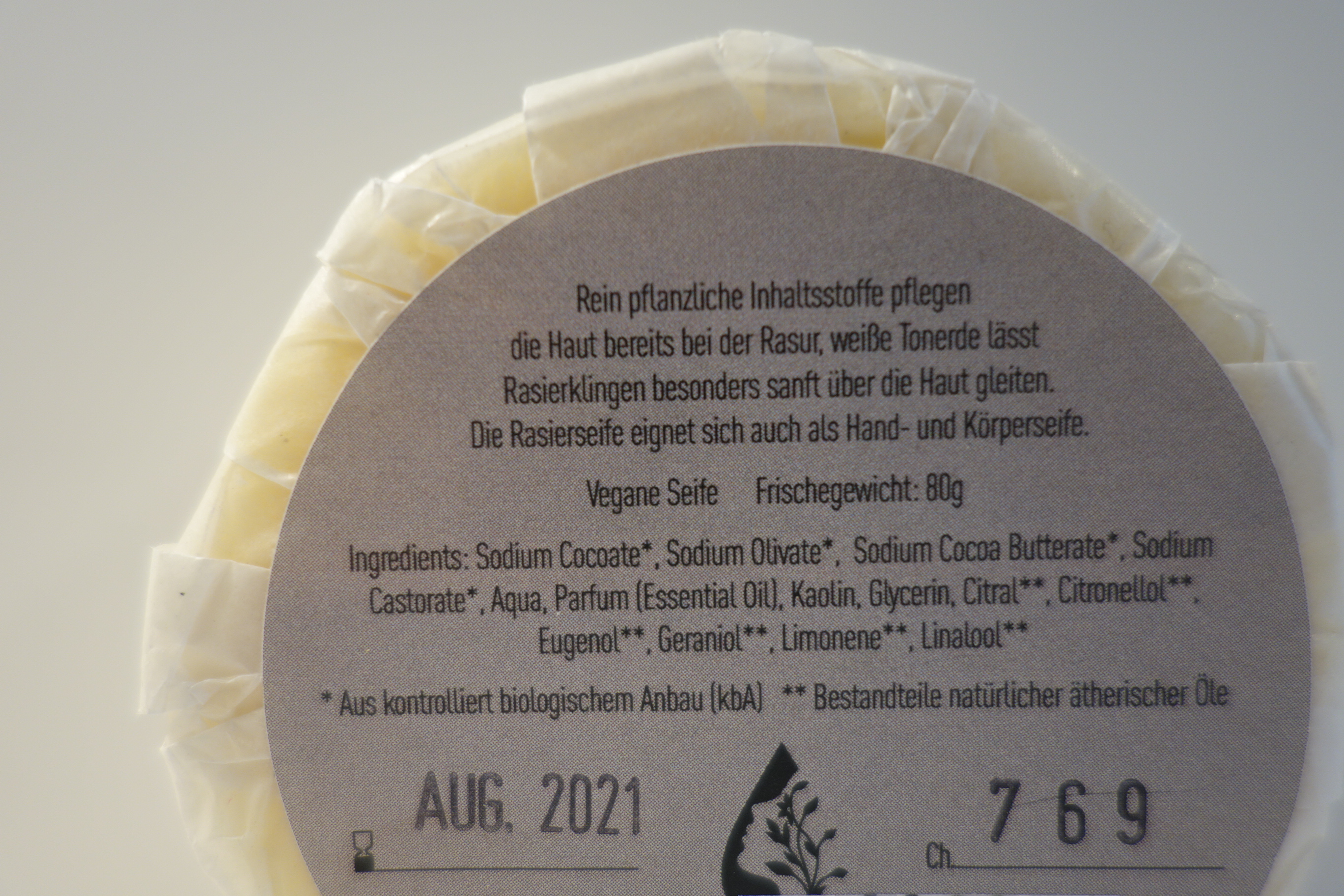 BioBalsam Rasierseife 80gr. für Frauen & Männer