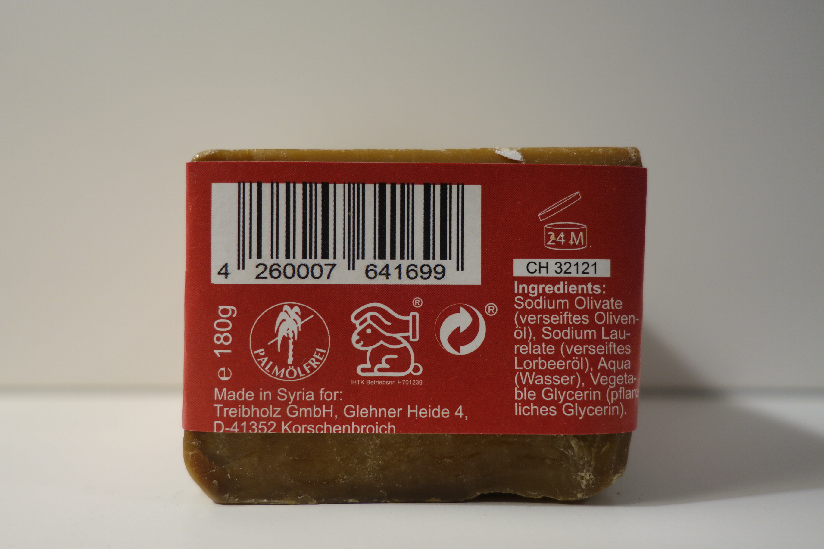 FINingrana® Aleppo Seife aus Oliven - & 16% Lorbeeröl 180g