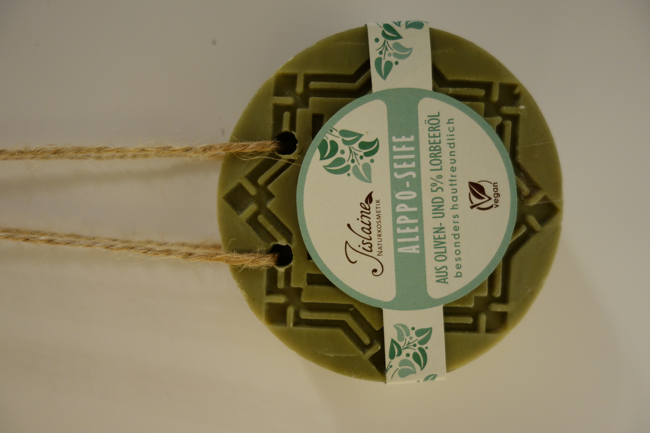 Jislaine Aleppo Seife aus Oliven- u. 5% Lorbeeröl zum Aufhängen