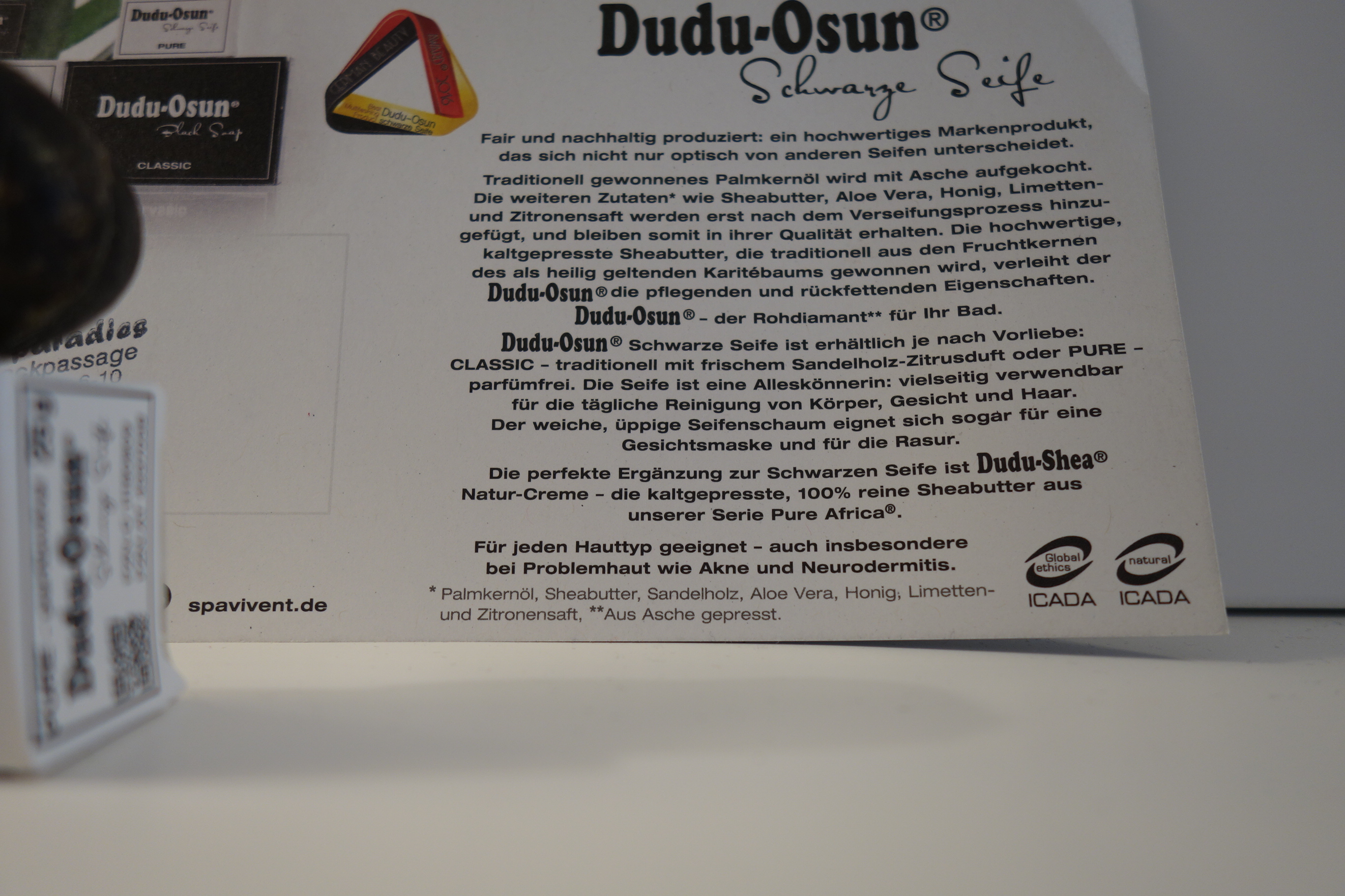 Dudu-Osun® schwarze Seife PURE -parfümfrei