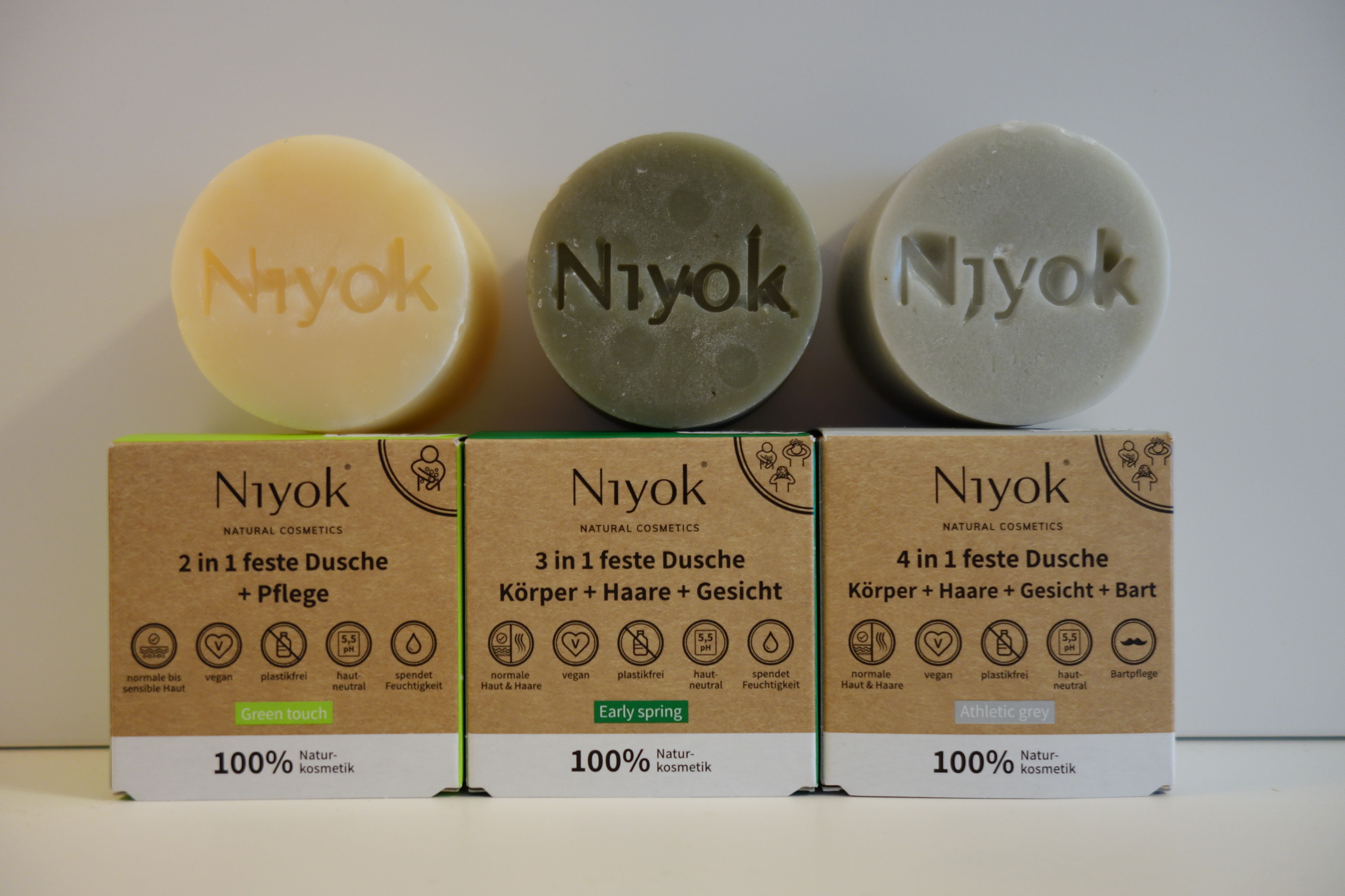 Niyok® 2in1 Feste Dusche+Pflege Green Touch