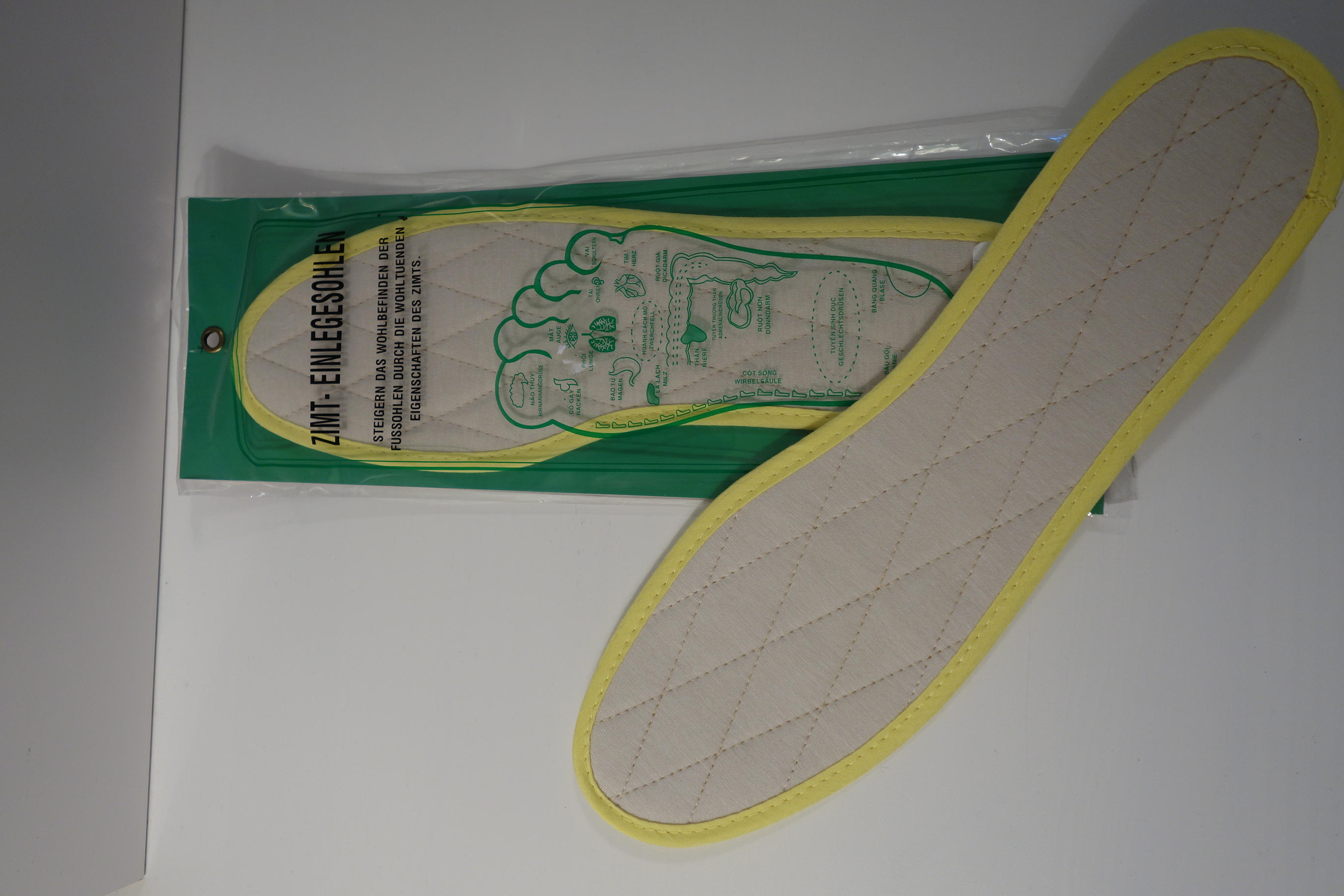 Zimt Einlegesohlen beige gesteppt LesTòngs