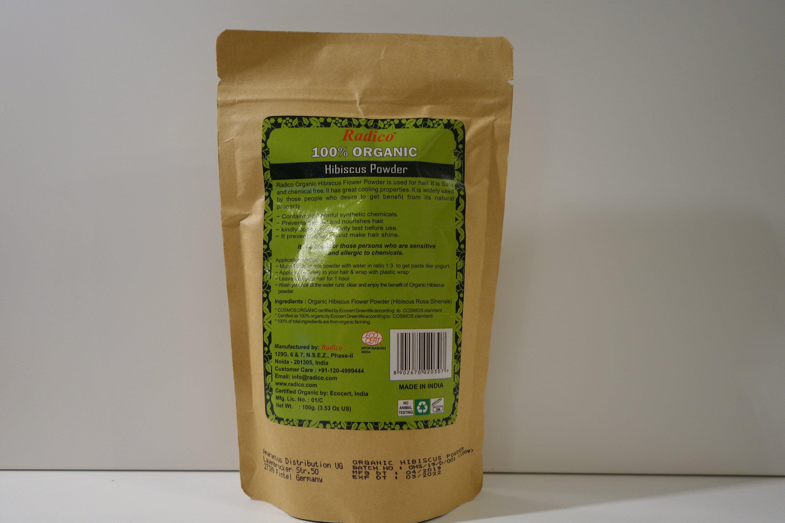 Radico Kräuterpackung Hibiscus Powder 100g