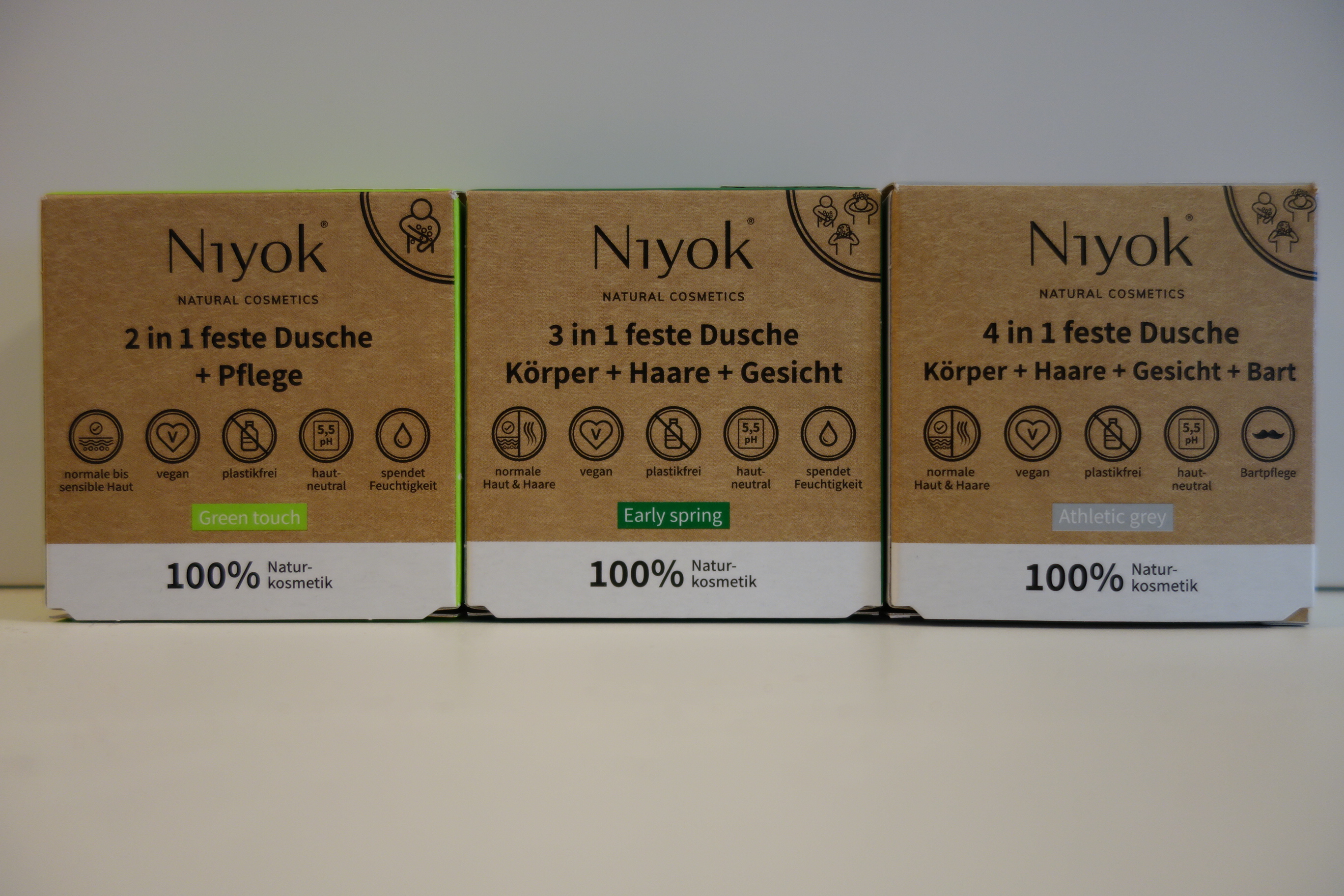 Niyok® 2in1 Feste Dusche+Pflege Green Touch