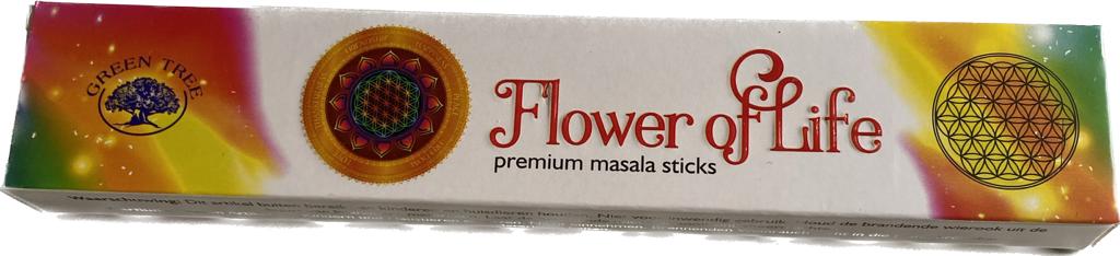 Green Tree Masala Räucherstäbchen Flower of Life 15g