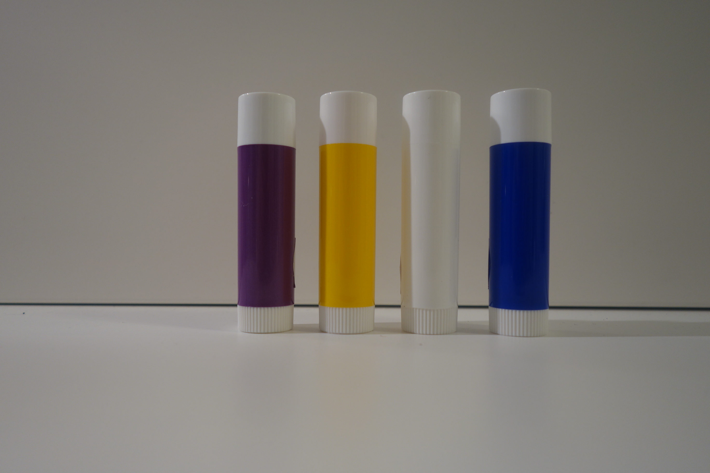 DIY Lippenpflegestift Hülse weiß I lila I gelb I blau