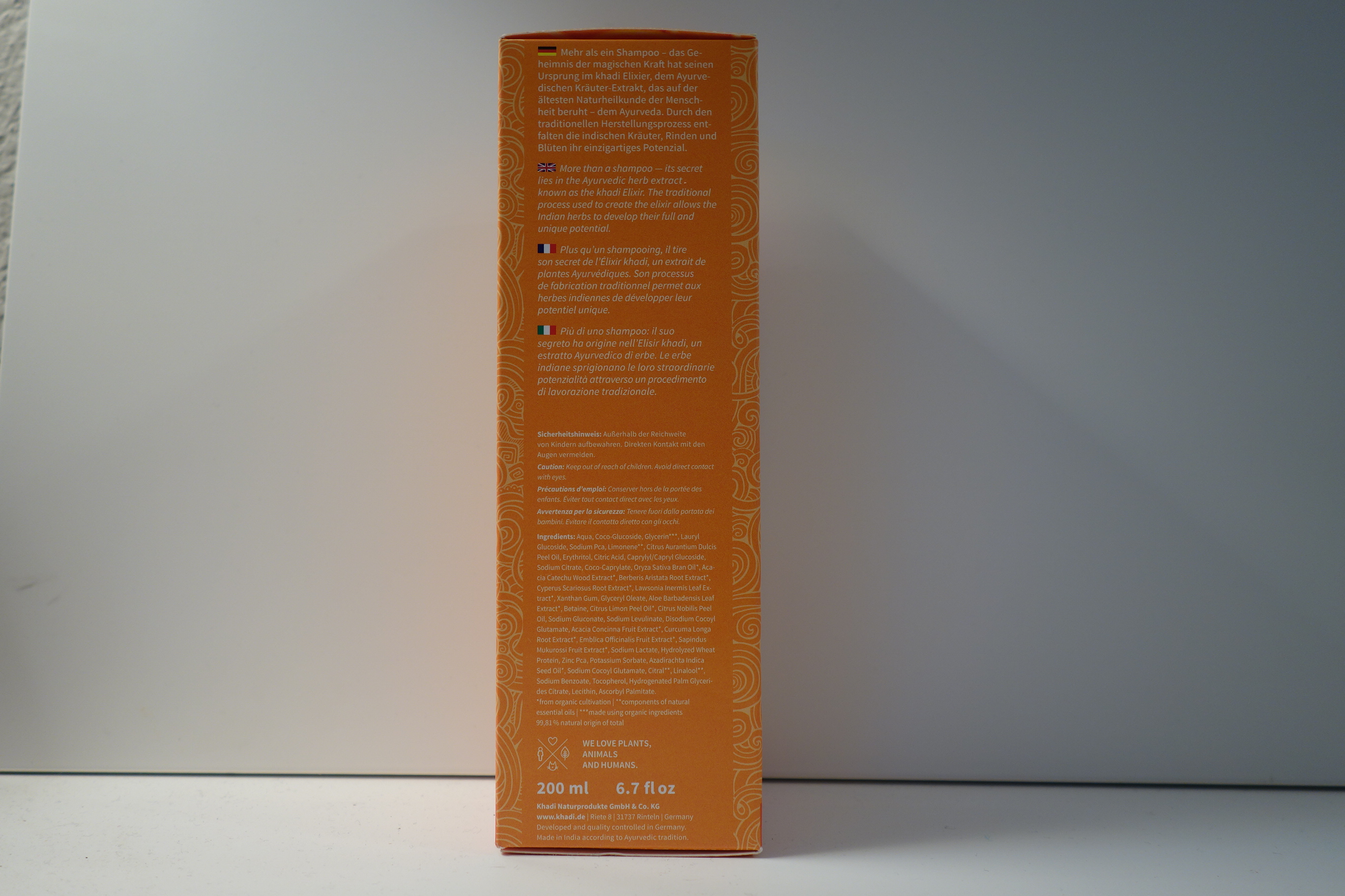 AYURVEDISCHES ELIXIER SHAMPOO ORANGE VITALITY khadi