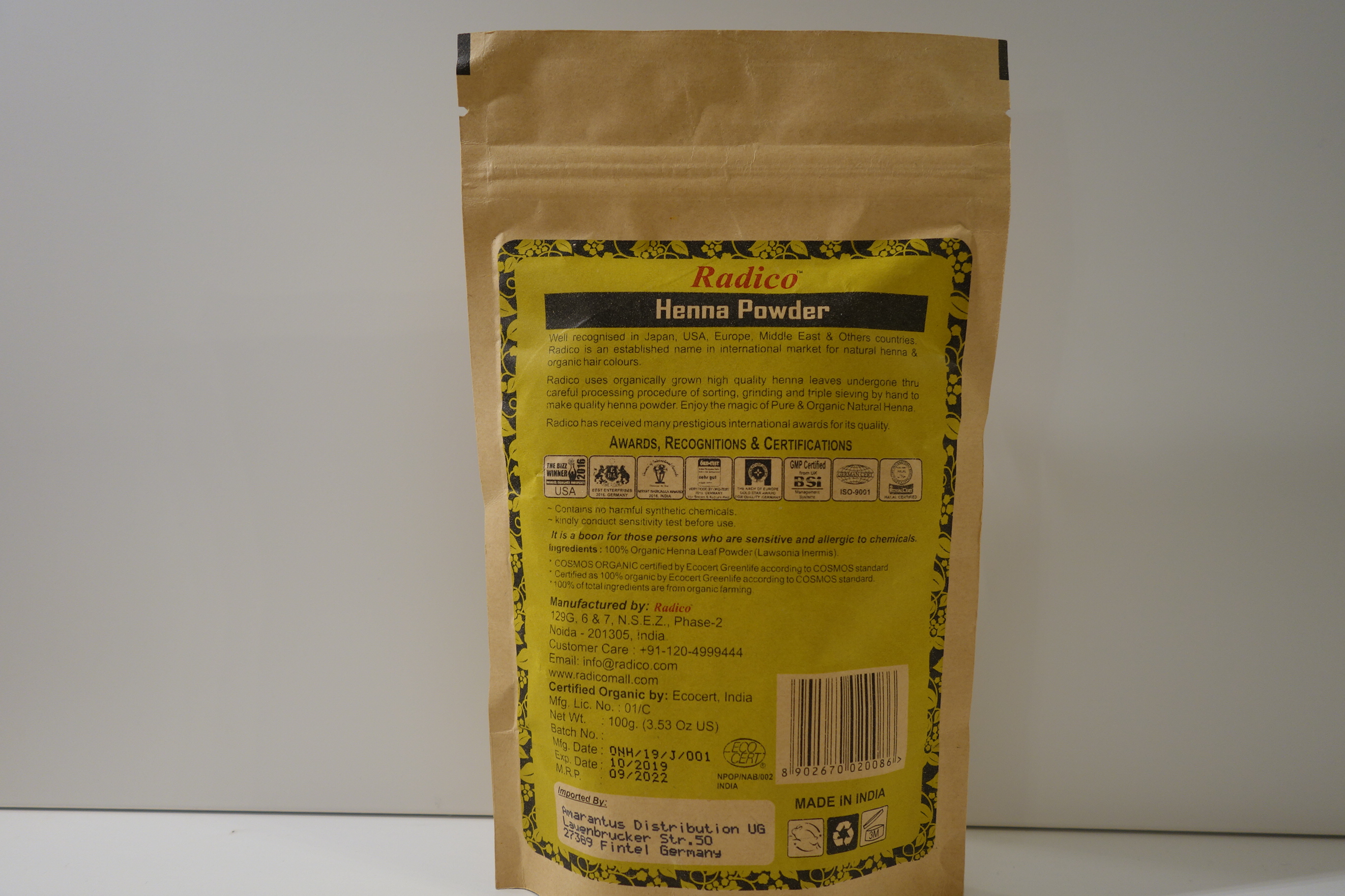 Radico Kräuterpackung Henna Powder 100g