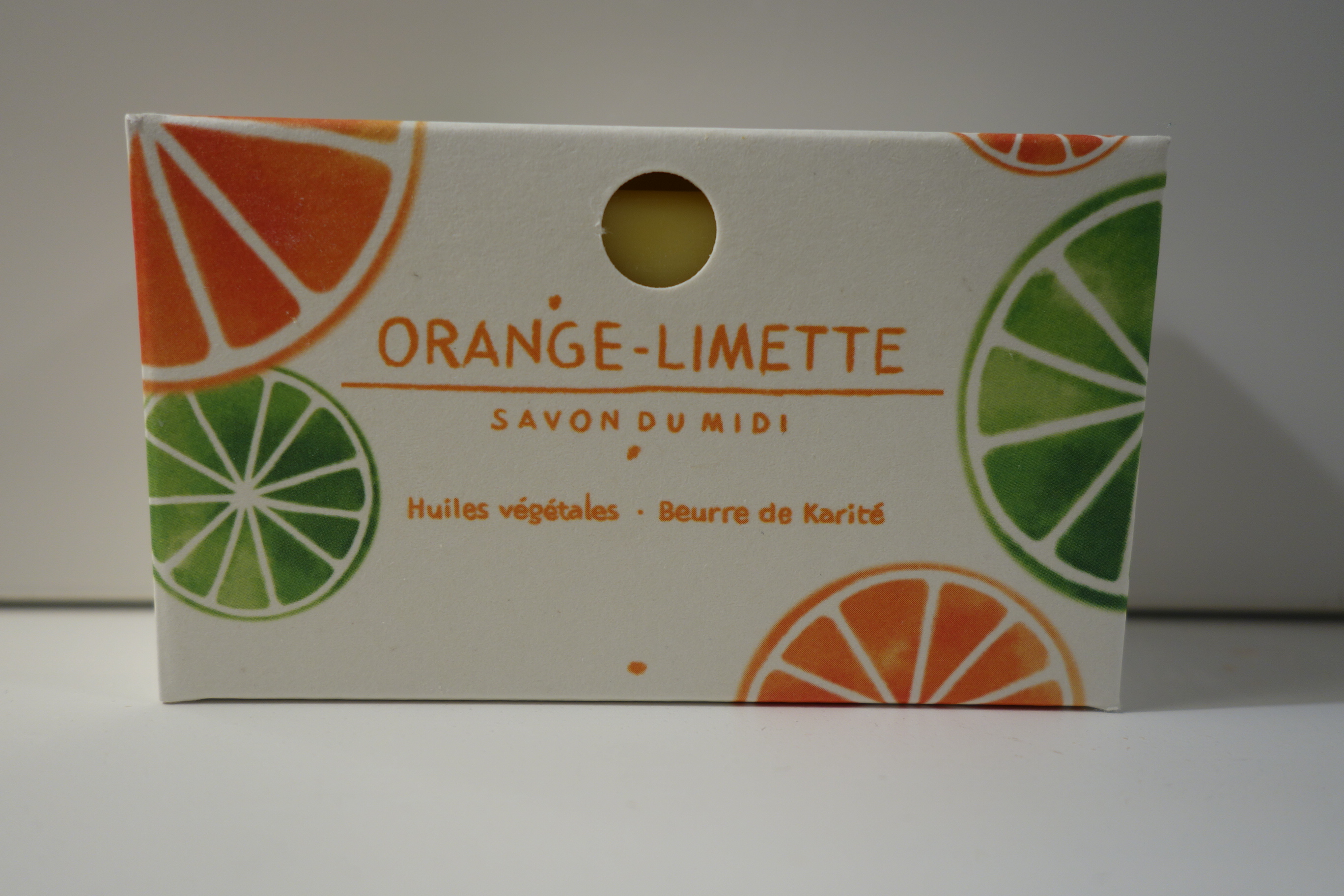 SAVON DU MIDI  Karitéseife Orange-Limette 100gr.