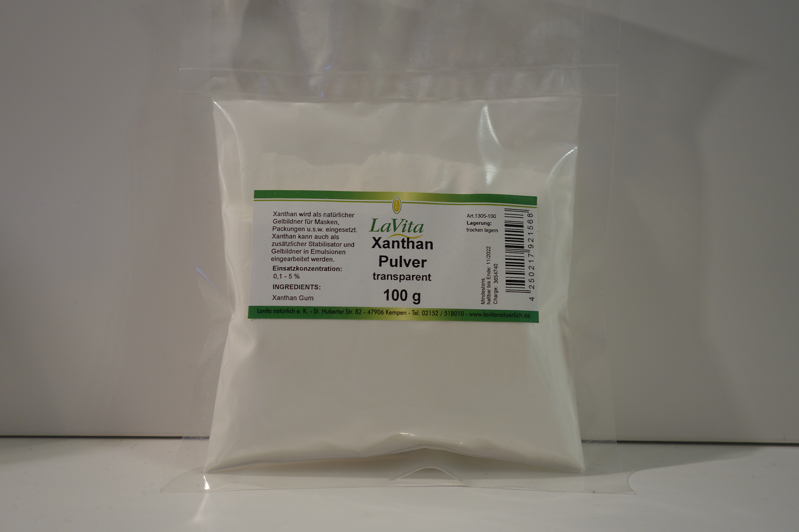 Xanthan Pulver transparent LaVita 30g I 100g