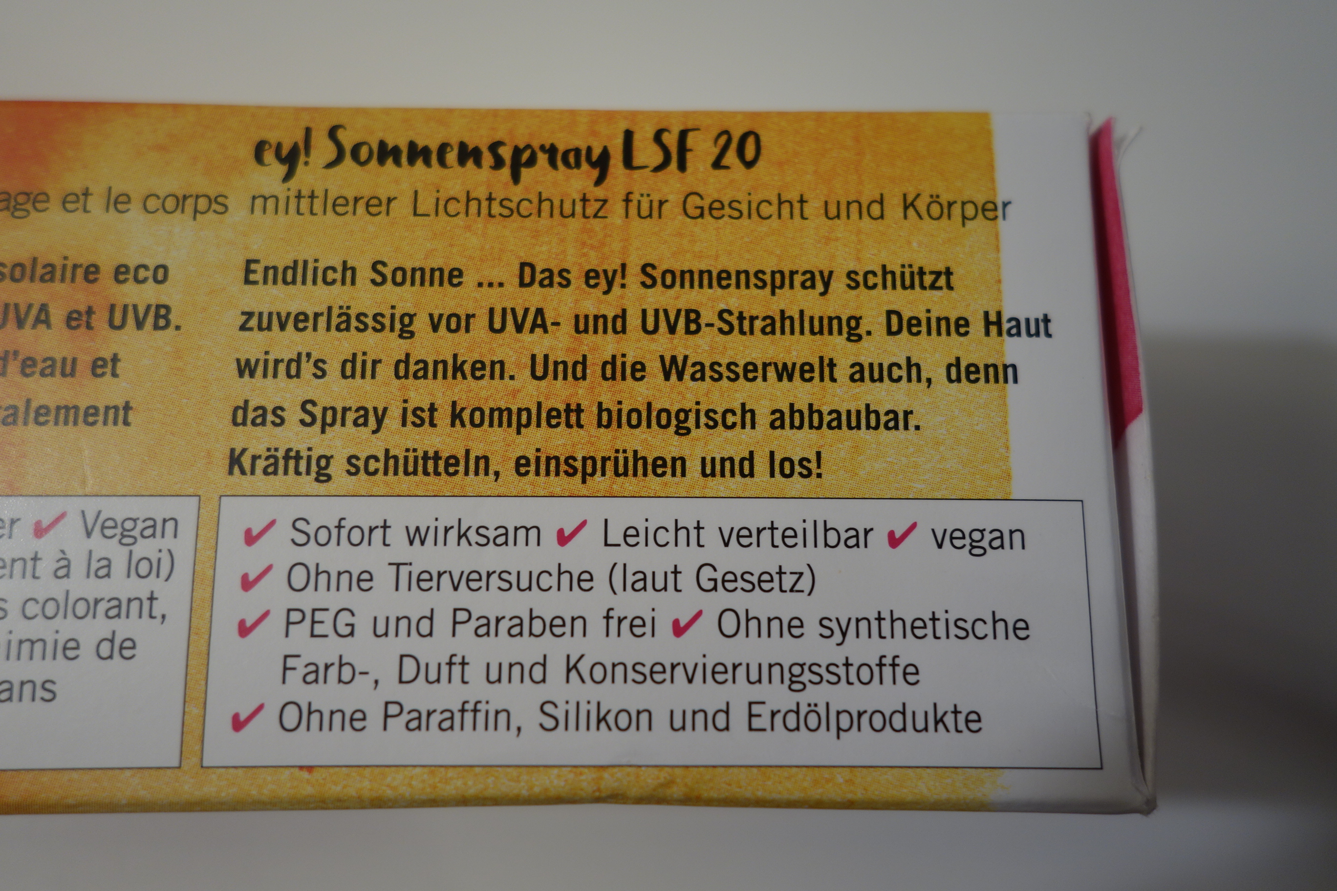 Sonnenspray - ey! organic cosmetics Sunspray 100ml SPF 20 I 30 I 50 I 50+