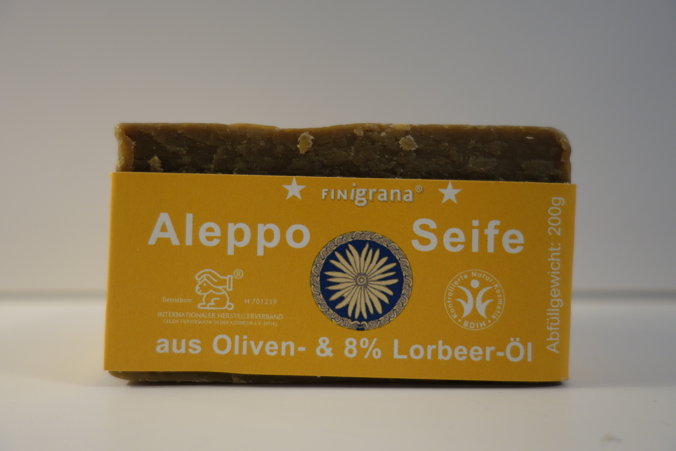 FINingrana Aleppo Seife aus Oliven & 8% Lorbeeröl