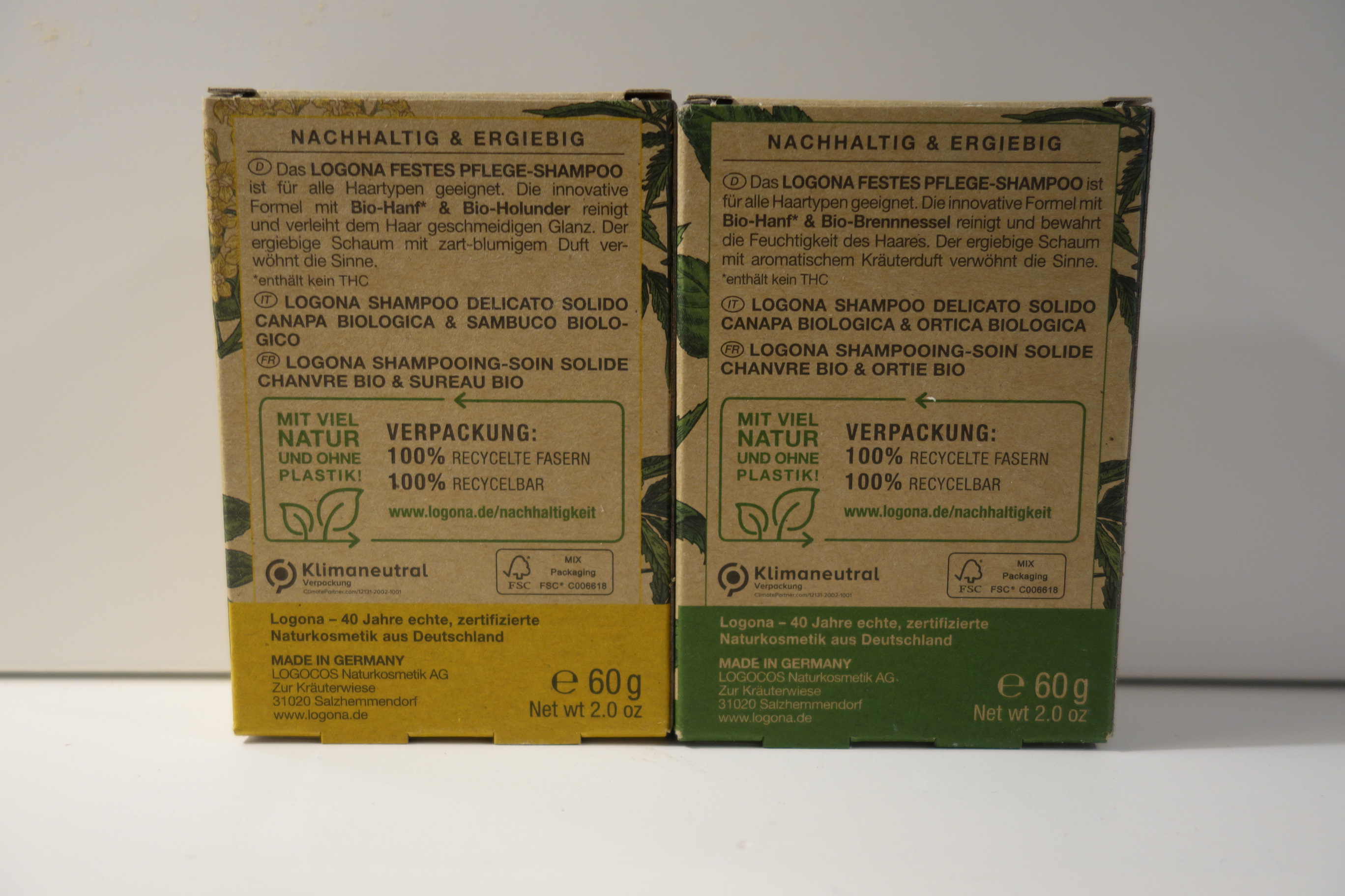 LOGONA FESTES PFLEGE-SHAMPOO Bio-Hanf & Bio-Brennnessel