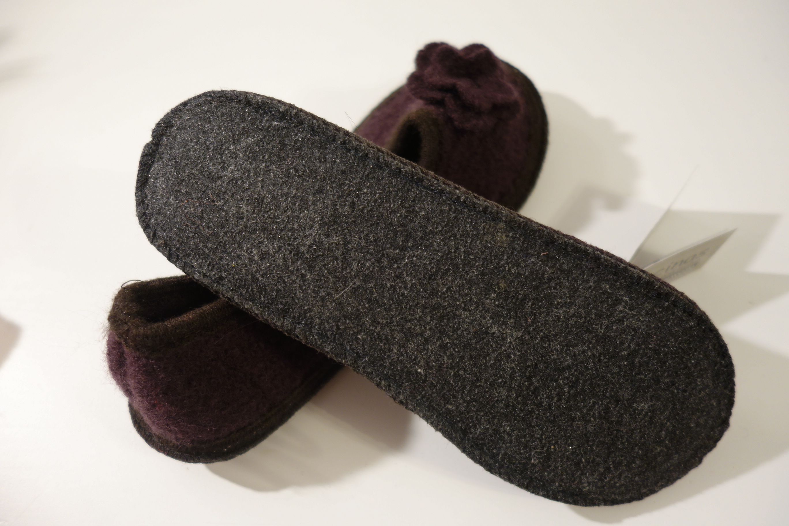 bacinas Hausschuhe - Hausballerina aus gewalkter Schafwolle wine 37 - 41