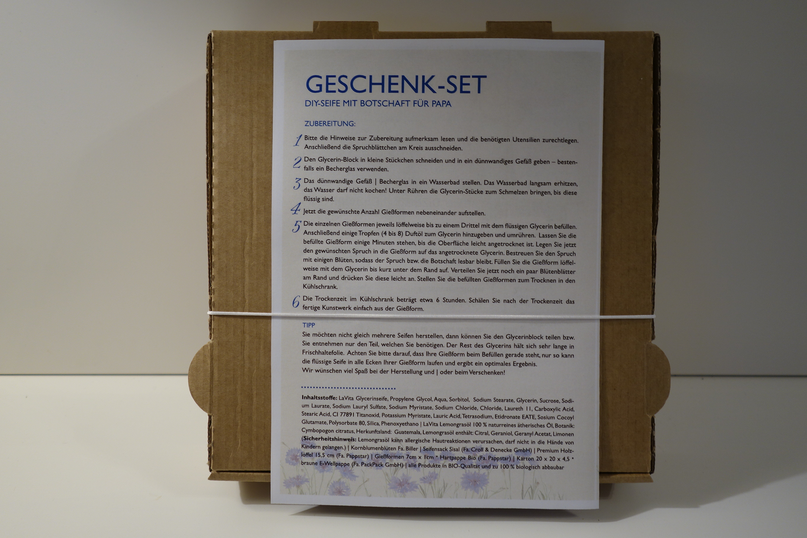 DIY-SEIFE MIT BOTSCHAFT PAPA GESCHENK-SET