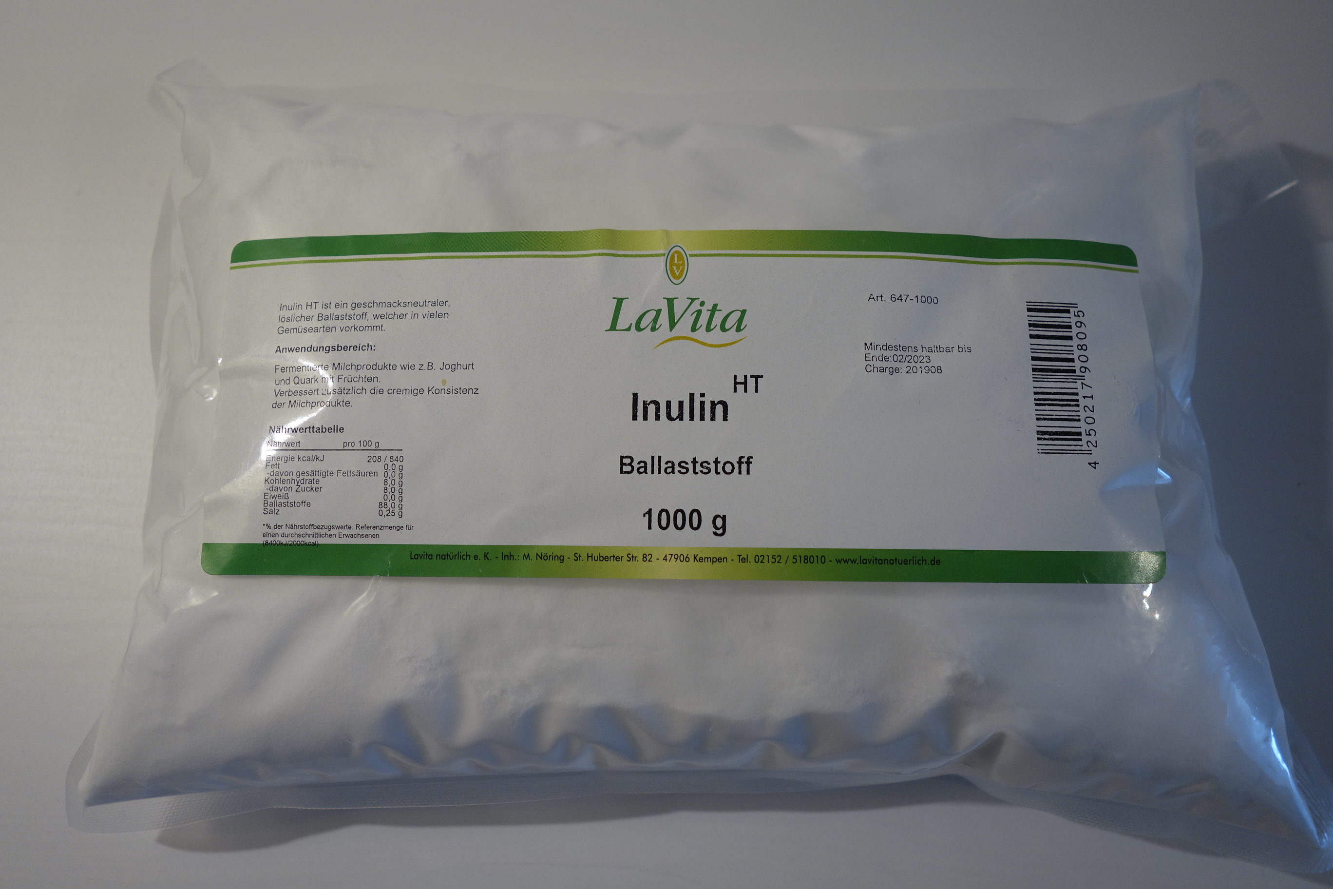 LaVita Inulin HT Ballaststoff 100g I 250g I 500g I 1000g