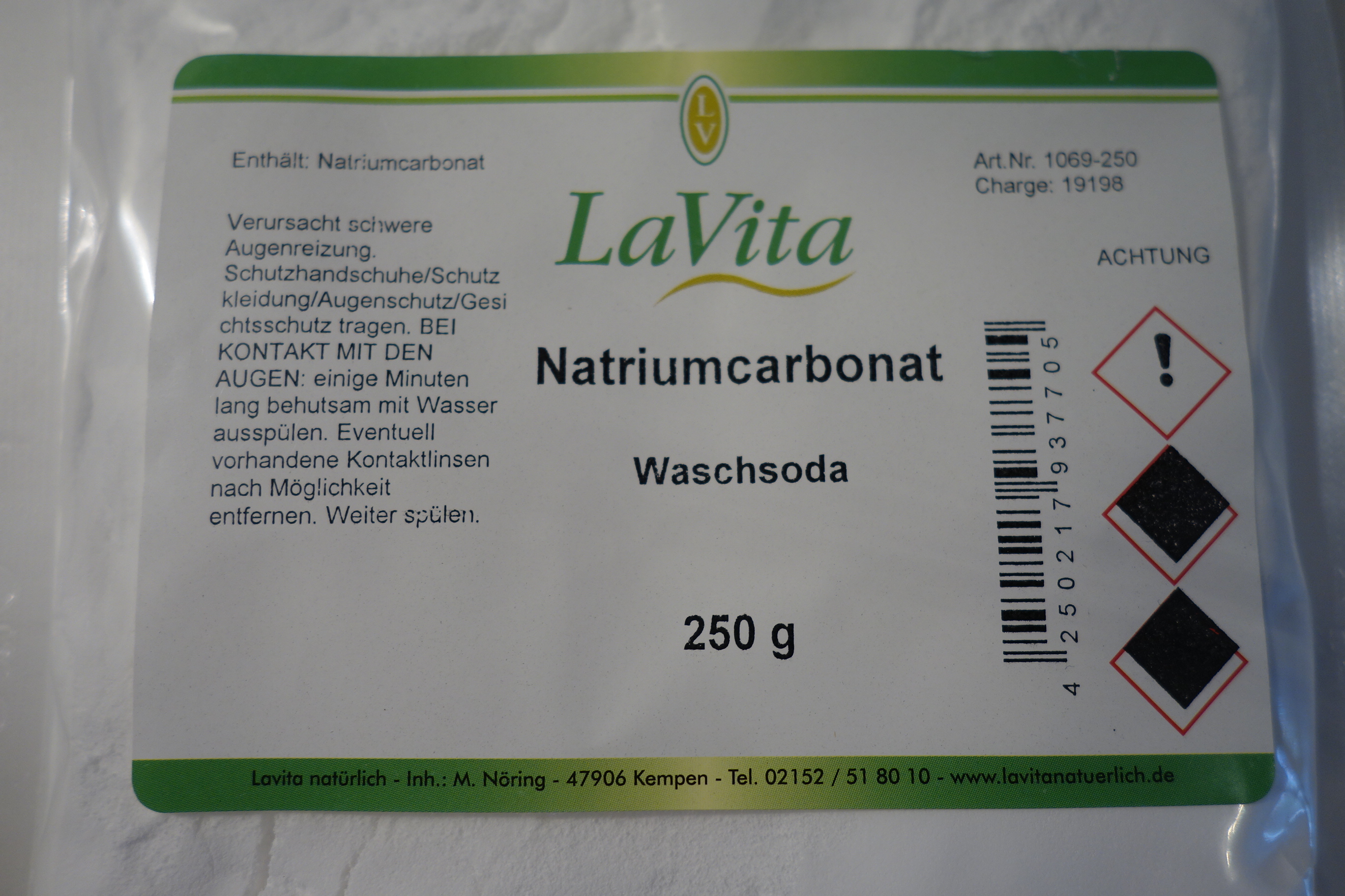 LaVita Natriumcarbonat Waschsoda 250g I 1000g