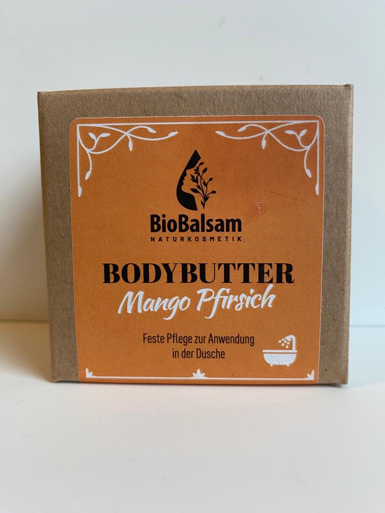 BioBalsam Feste Bodybutter Mango Pfirsich I Natur Pur I Orange Vanille 70g