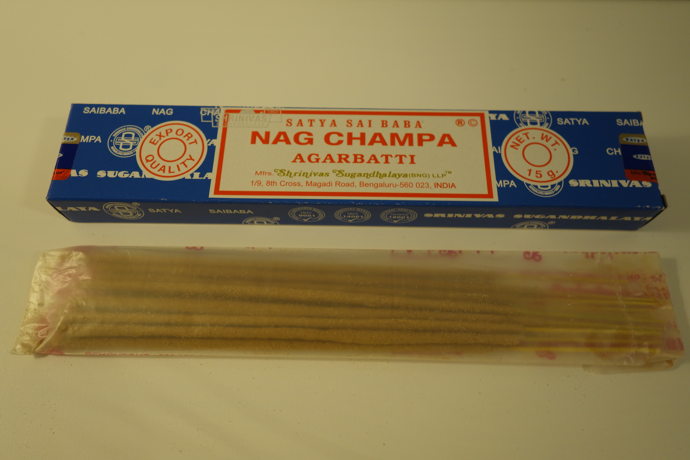 Satya sai baba Nag Champa Agarbatti Räucherstäbchen 15g