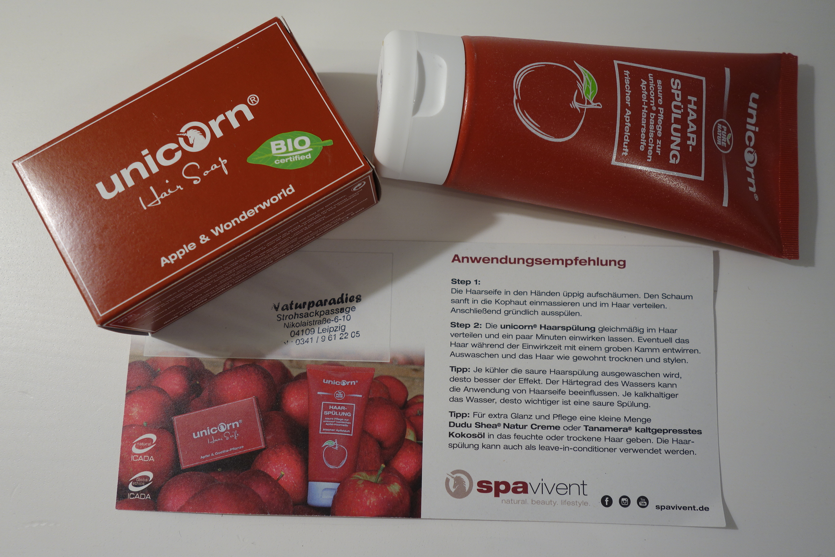 unicorn® Haarseife Apfel & Goethe-Pflanze