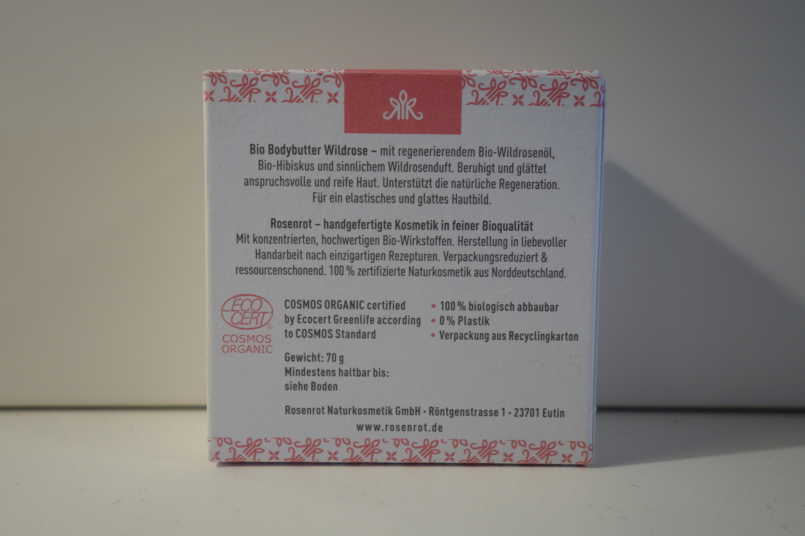 Rosenrot Bio Bodybutter Wildrose 70g