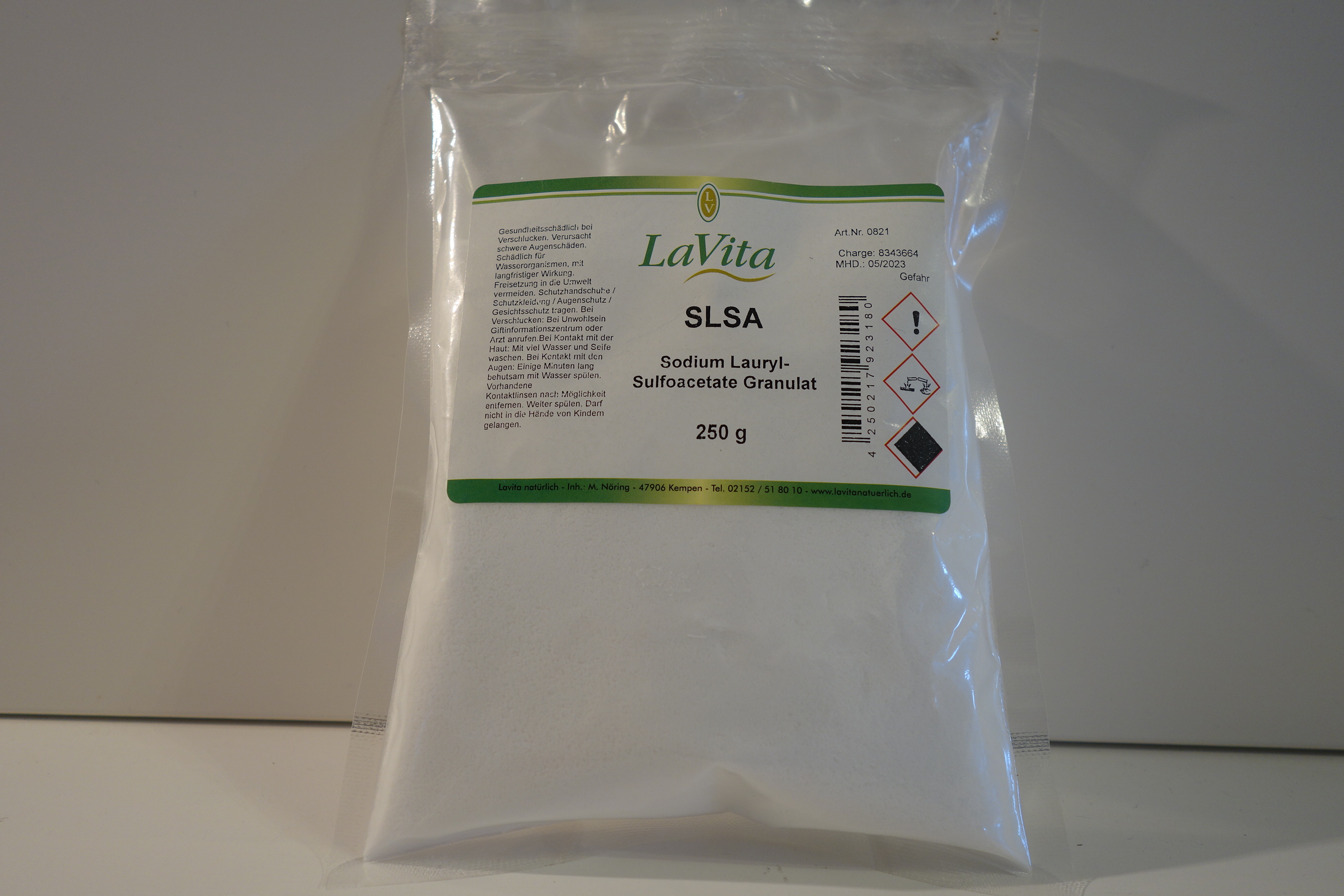 LaVita SLSA Sodium Lauryl-Sulfocetate Granulat 100g I 250g