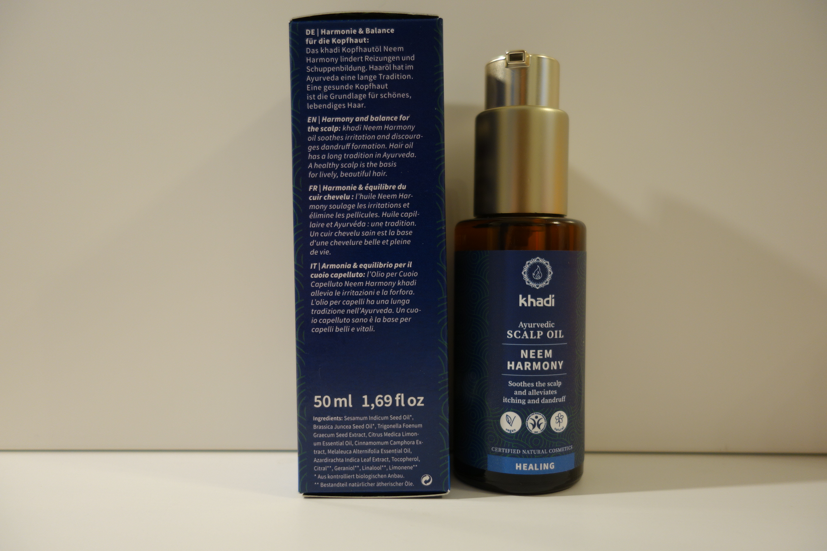 khadi Ayurvedisches Kopfhaut-Öl NEEM HARMONY 50ml