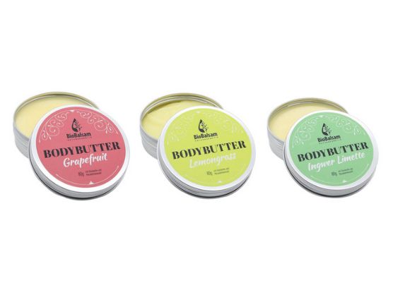 BioBalsam Bodybutter Ingwer-Limette I Grapefruit I Lemongrass I Mango-Pfirsich