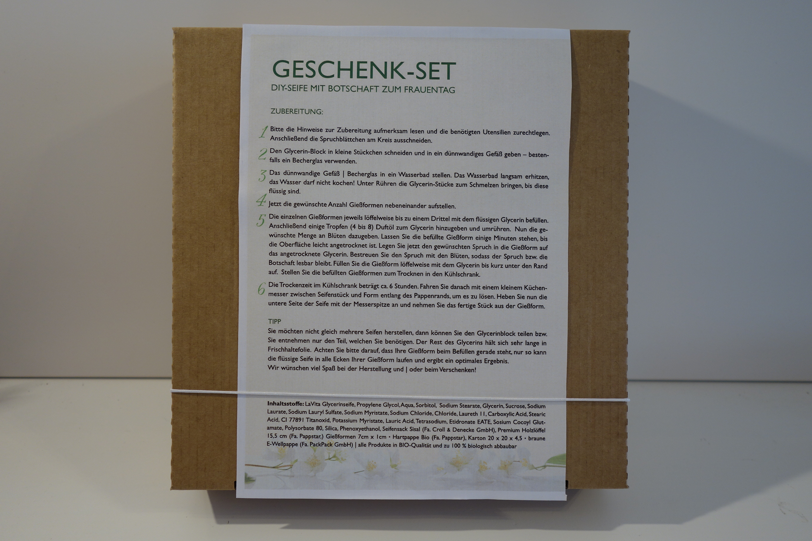 DIY-SEIFE MIT BOTSCHAFT FRAUENTAG GESCHENK-SET