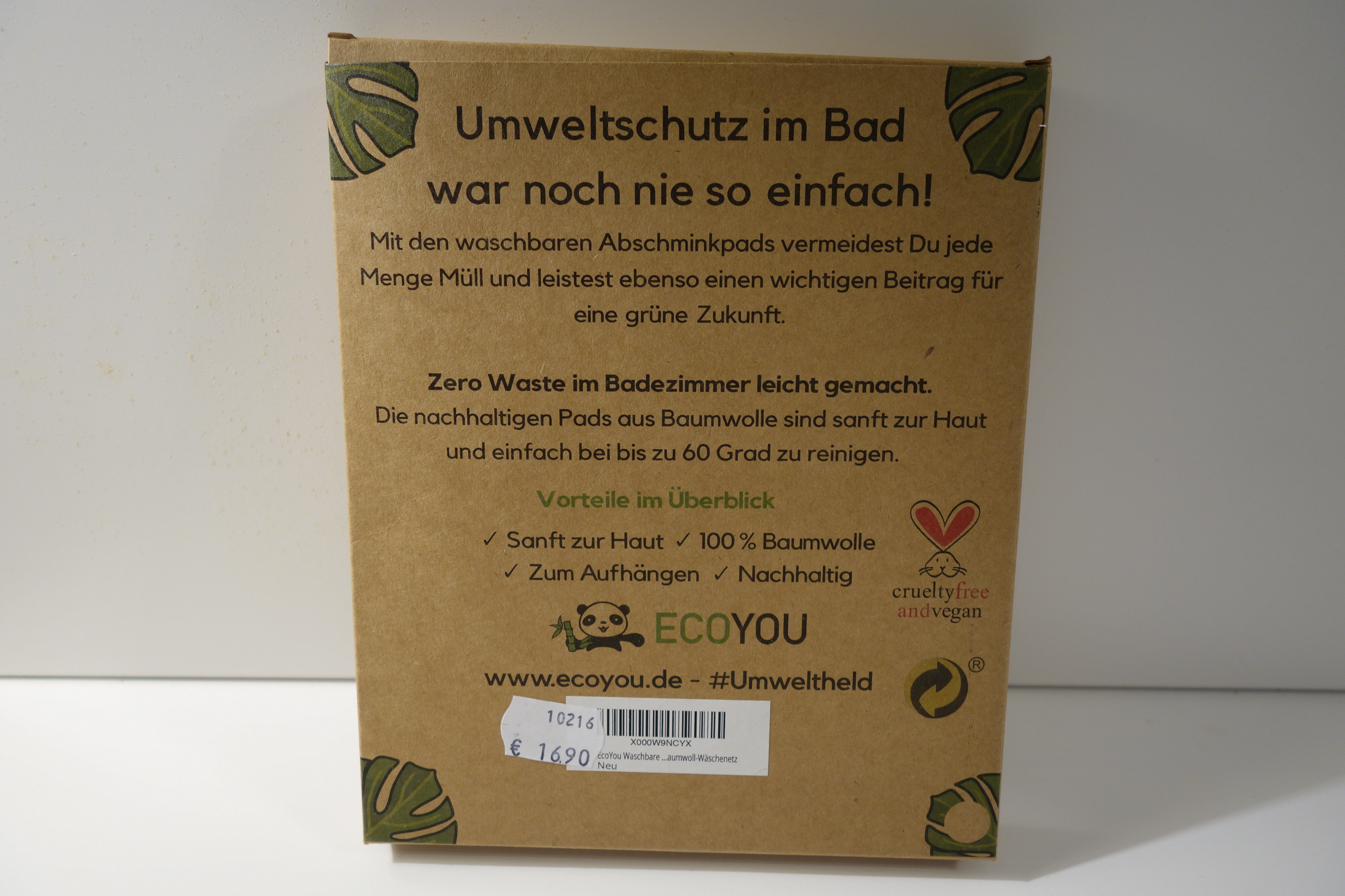 Waschbare Abschminkpads ECOYOU