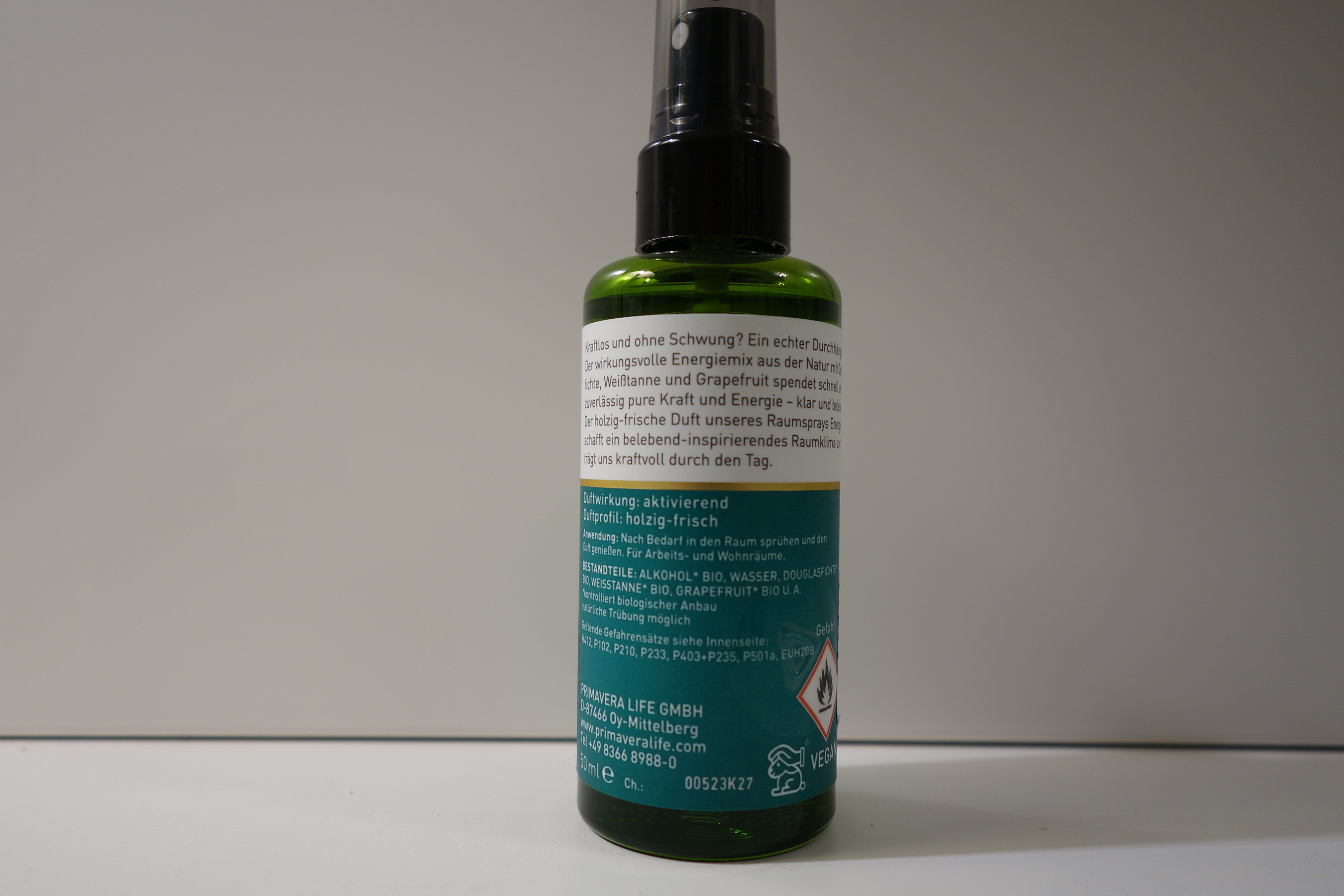 PRIMAVERA Raumspray Energiekick 50ml