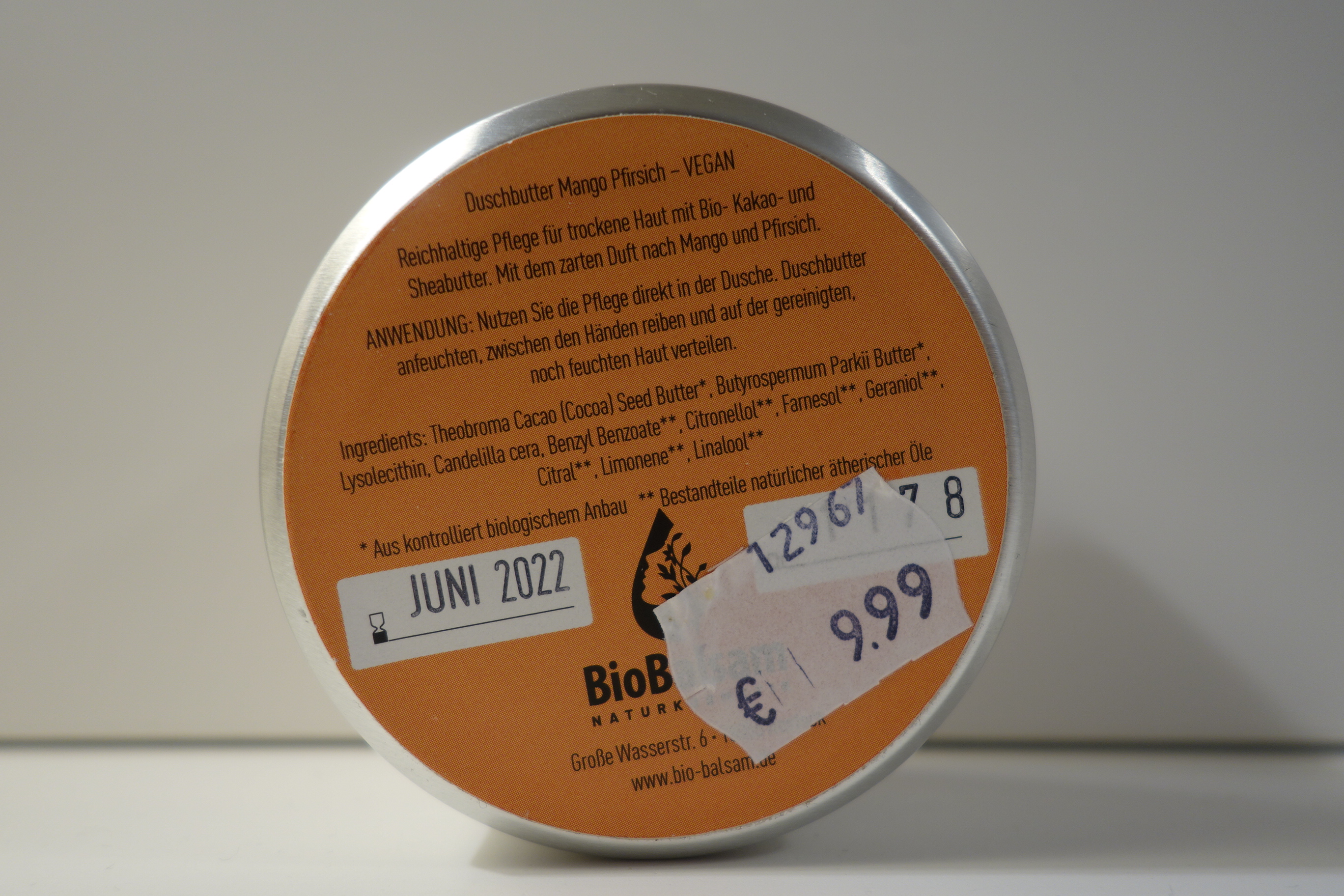 BioBalsam Duschbutter Mango Pfirsich 70g